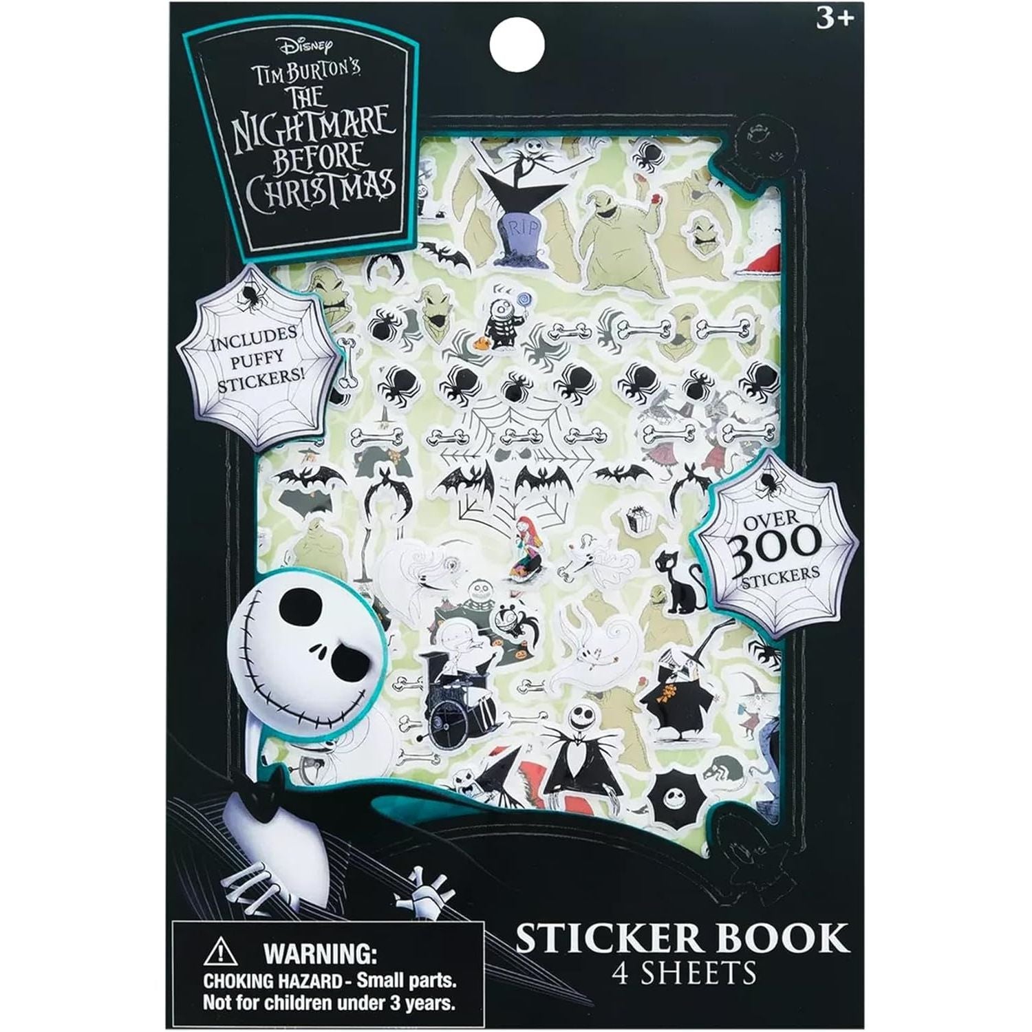 Disney Nightmare Before Christmas Sticker Book | 4 Sheets | Over 300 Stickers