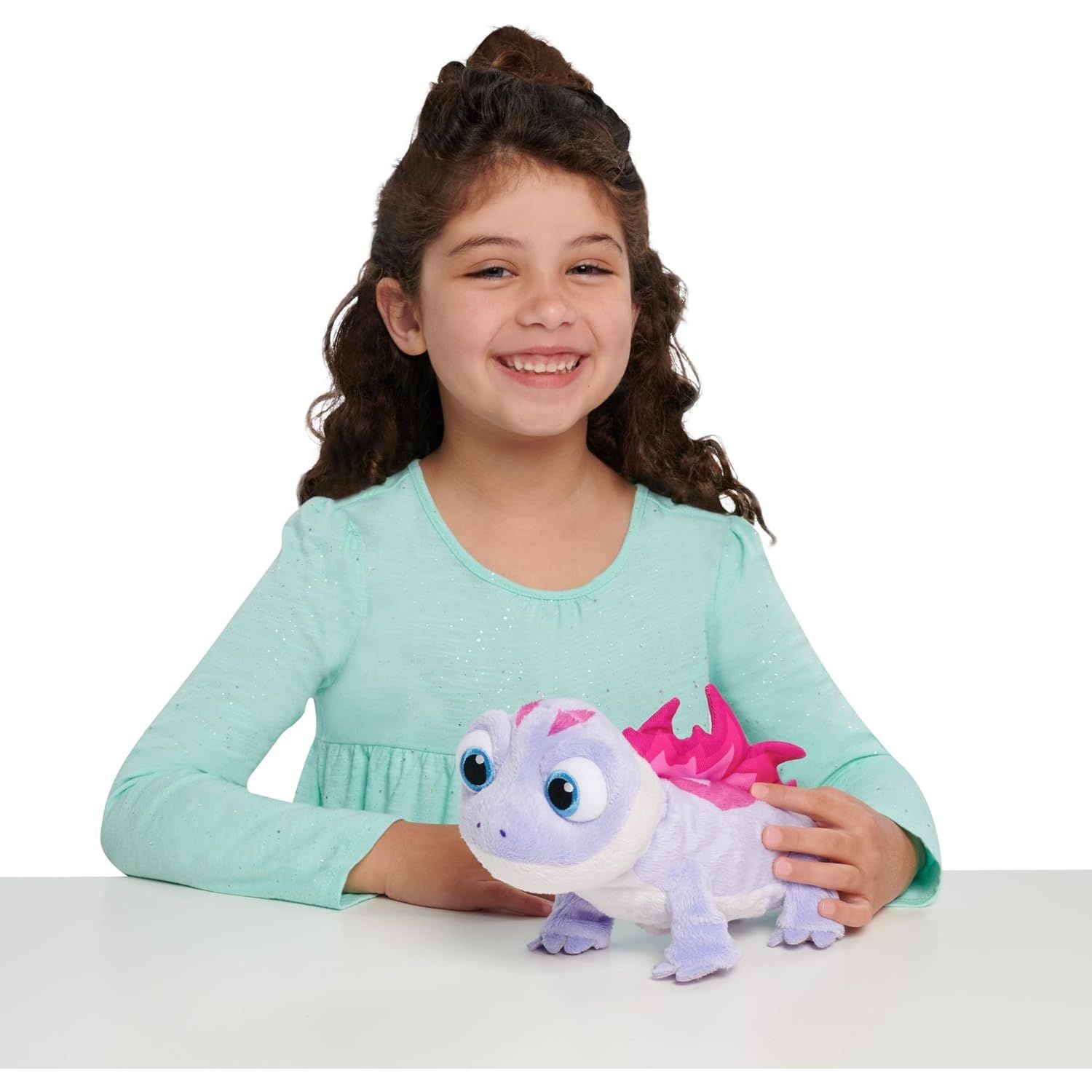 Disney Frozen 2 Walk & Glow Bruni The Salamander, Lights and Sounds Stuffed Animal, Officially Licensed Kids Toys for Ages 3 Up by Just Play