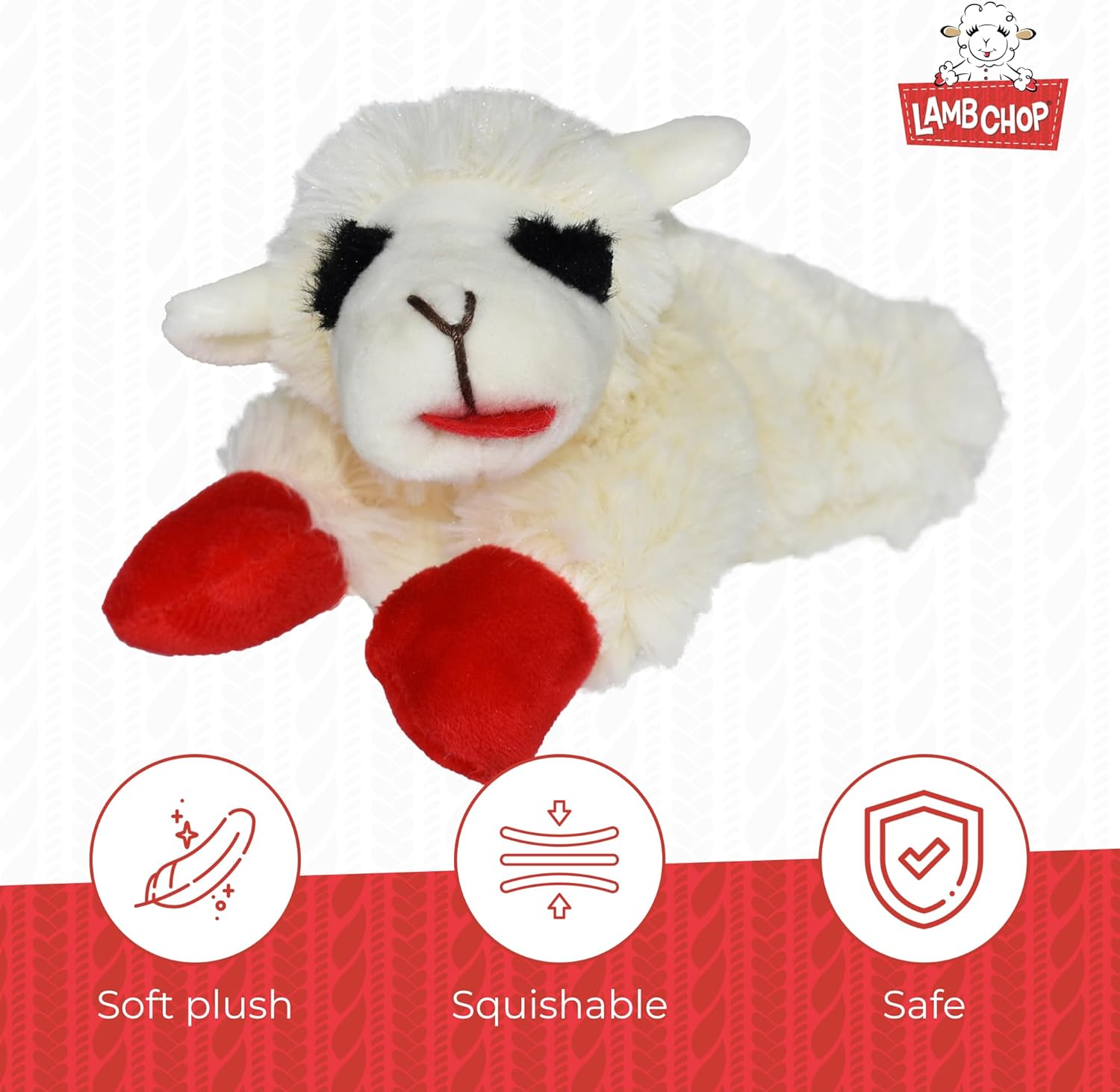 MULTIPET Lamb Chop 6"/16cm, White, X-Small (843140)