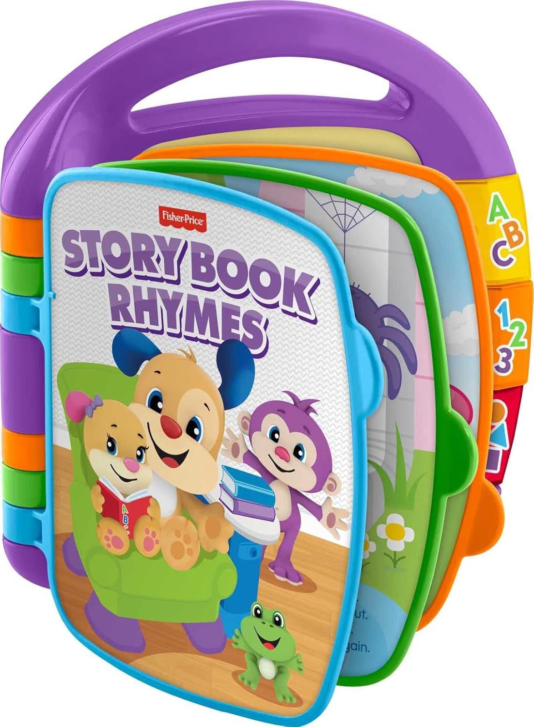 Fisher-Price Baby Learning Toy Laugh & Learn Storybook Rhymes Musical Book with Lights & Sounds for Infants Ages 6+ Months