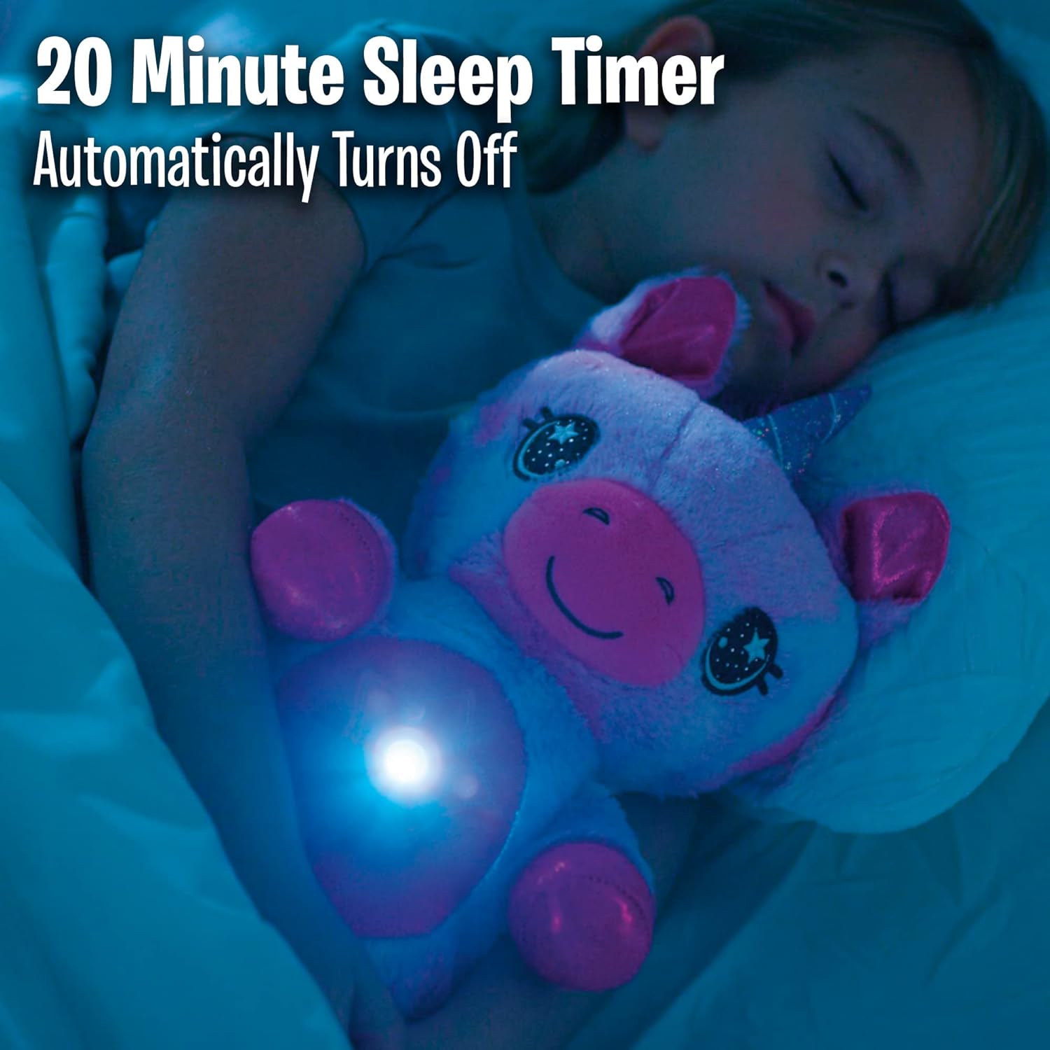 Ontel Star Belly Dream Lites, Stuffed Animal Night Light, Magical Pink And Purple Unicorn - Projects Glowing Stars & Shapes In 6 Gentle Colors, As Seen On TV