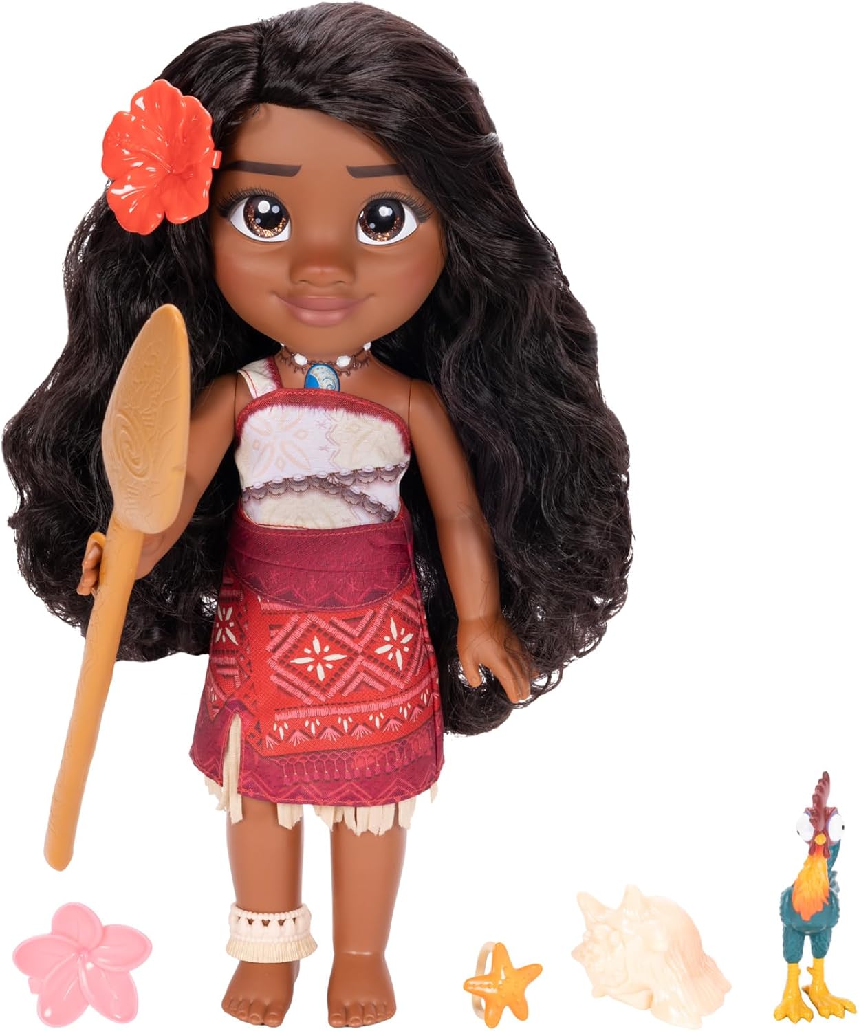 Disney Moana 2 My Singing Friend Moana Doll & Heihei Figure Playset for Girls Officially Licensed, Great Birthday Gift for Kids Girls and Boys