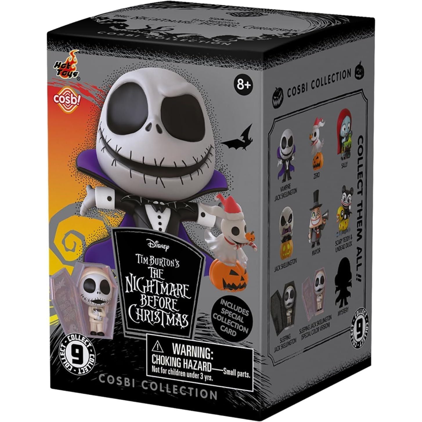 YuMe The Nightmare Before Christmas Blind Box Collectible Mini Figure | Cosbi Collection Series 2 | Official Tim Burton Disney Merchandise | Kids, Adult, Movie Surprise Toy Gift | Collect 9 Figures