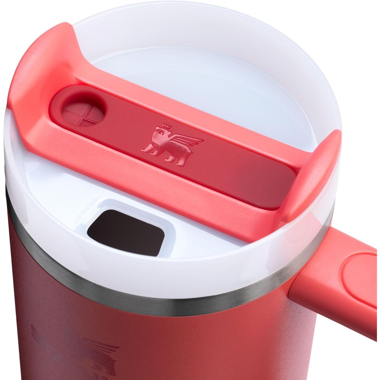 STANLEY Quencher H2.0 Tumbler with Handle and Straw 30 oz | Flowstate 3-Position Lid | Cup Holder Compatible for Travel | Insulated Stainless Steel Cup | BPA-Free | Hot Coral