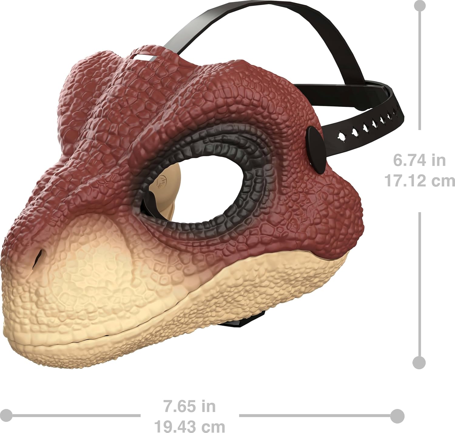 Mattel Jurassic World Rebirth Dinosaur Mask, Role-Play Head Wear, Openable Jaw, Realistic Texture and Color, Adjustable Strap