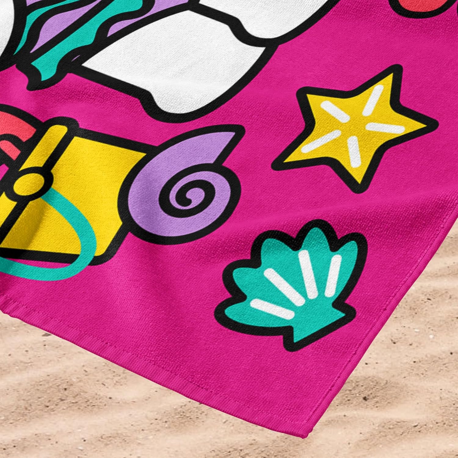 Northwest Hello Kitty Microfiber Beach Towel, 30" x 60", Hello Beach