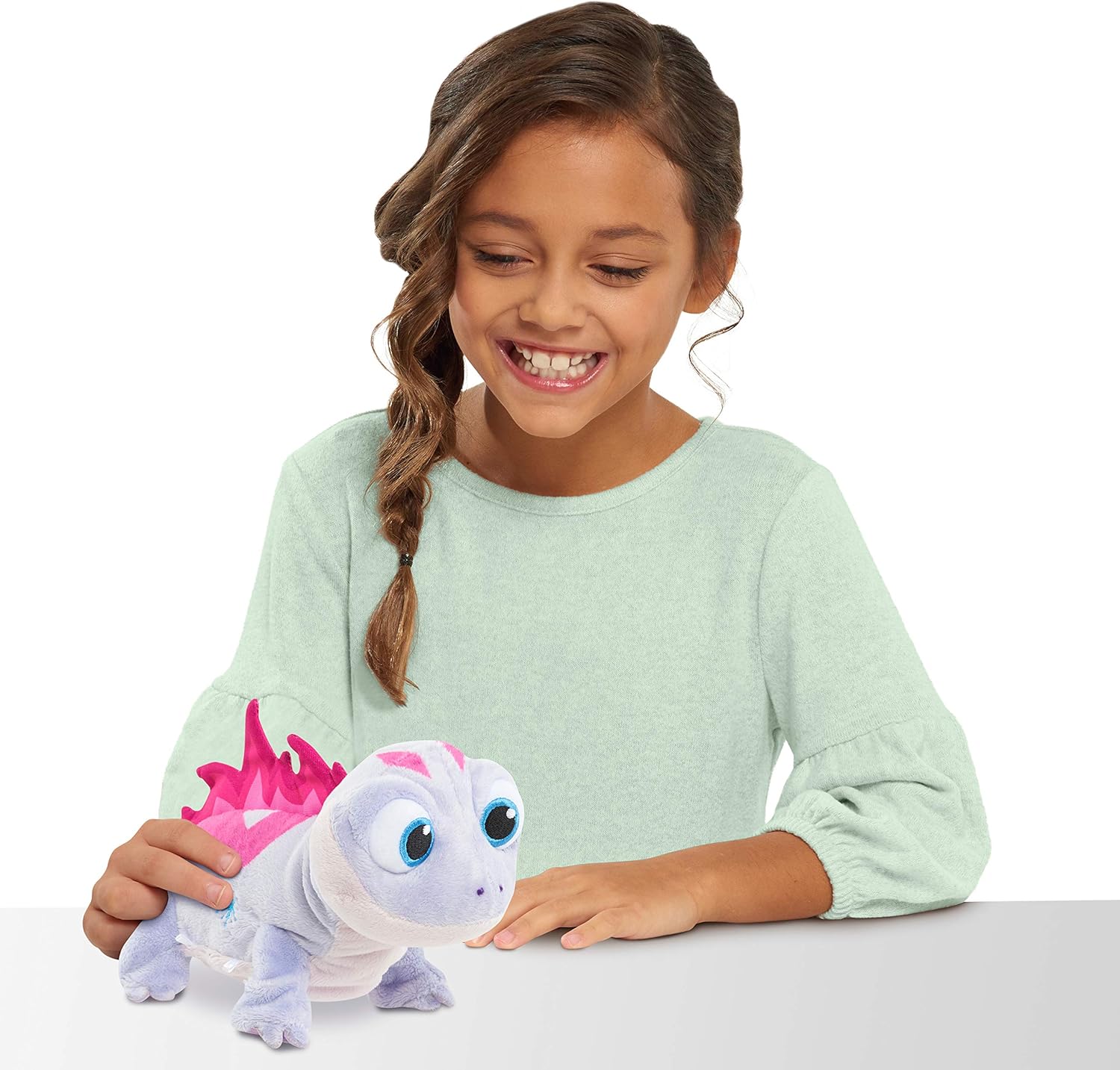 Disney Frozen 2 Walk & Glow Bruni The Salamander, Lights and Sounds Stuffed Animal, Officially Licensed Kids Toys for Ages 3 Up by Just Play