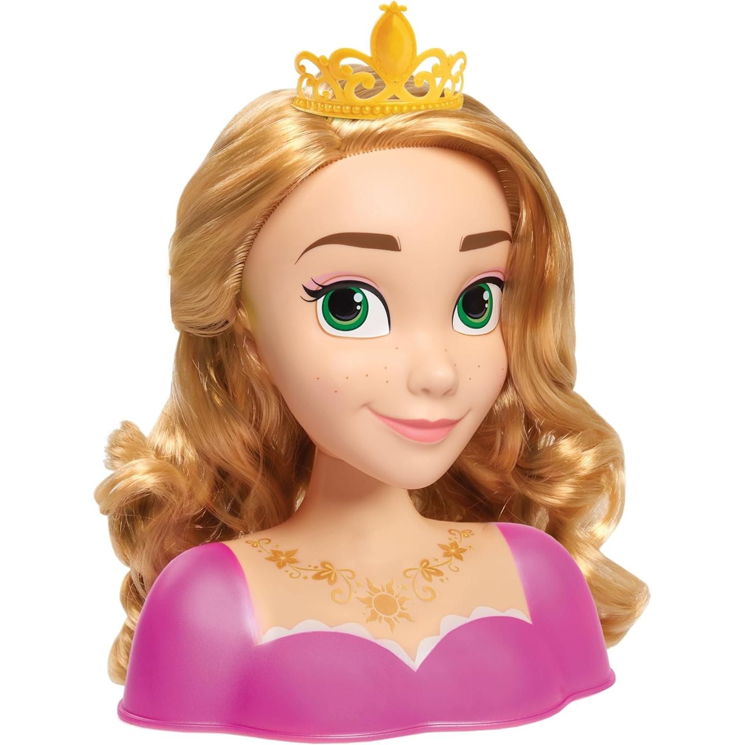 Disney Princess Rapunzel Styling Head, Blonde Hair, 10 Piece Pretend Play Set, Tangled, Kids Toys for Ages 3 Up by Just Play