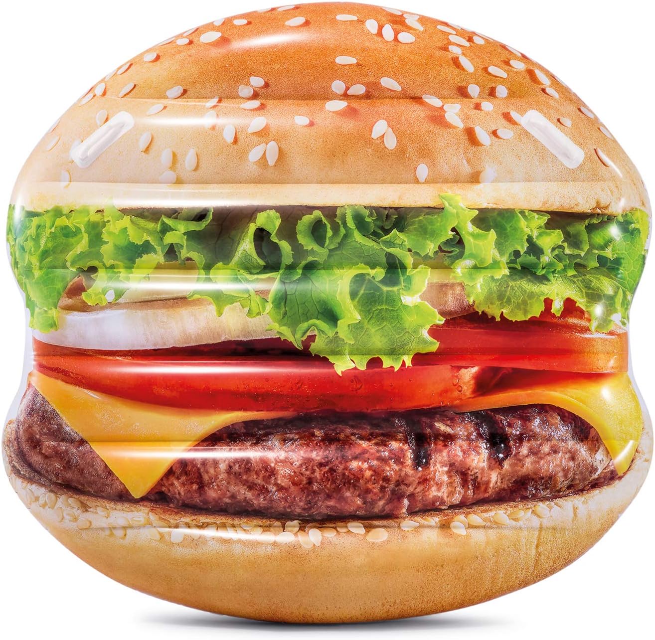 Intex Juicy Hamburger Inflatable Island, 53" X 50" X 9"
