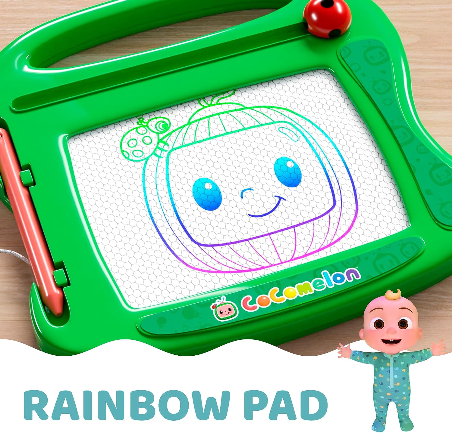 Lollipop Magnetic Board Cocomelon Travel Sketcher | Drawing Pad for Kids with Magnetic Pen - Creative Play on the Go Great Cocomelon Toys for Girls and Boys