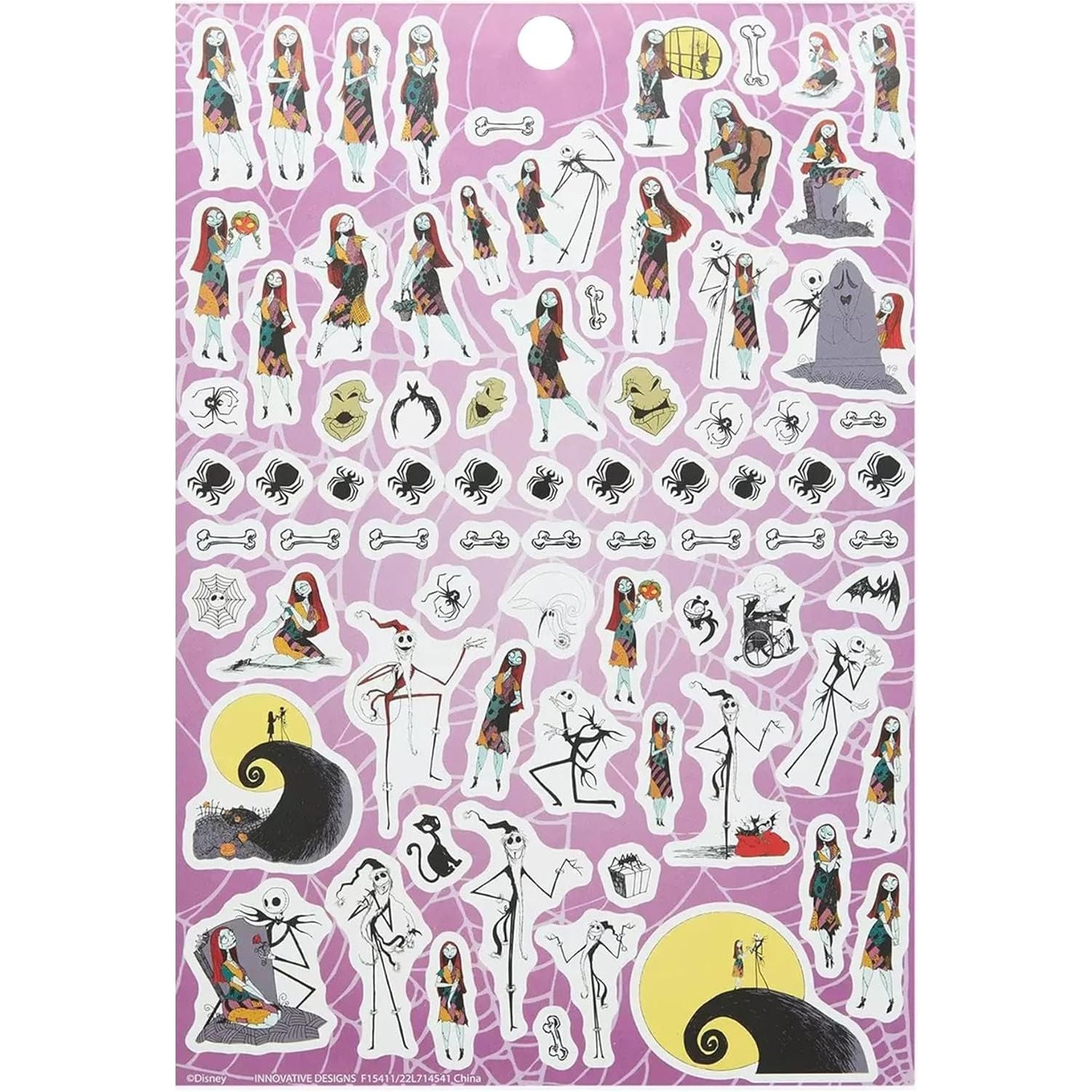Disney Nightmare Before Christmas Sticker Book | 4 Sheets | Over 300 Stickers