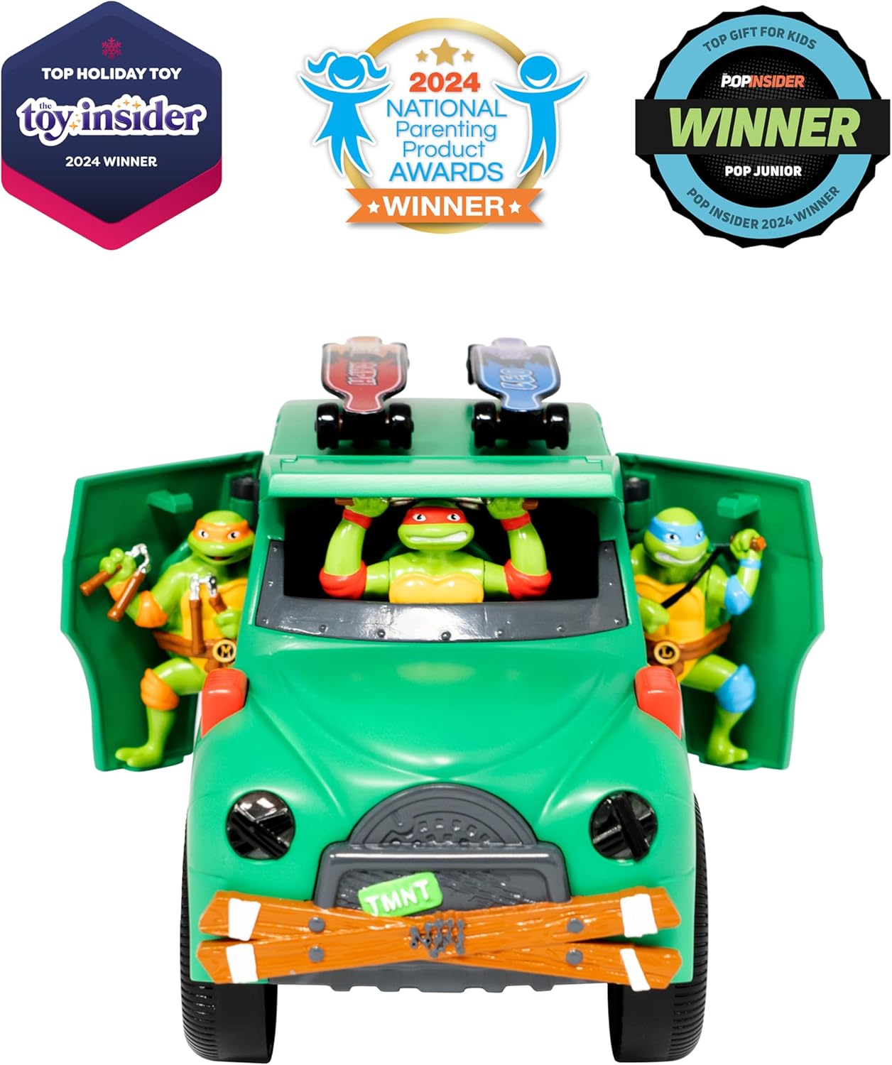 Teenage Mutant Ninja Turtles, Turtle Party Cruiser w/Lights and Sounds, Vintage Styling, Interactive Play, Ages 3+