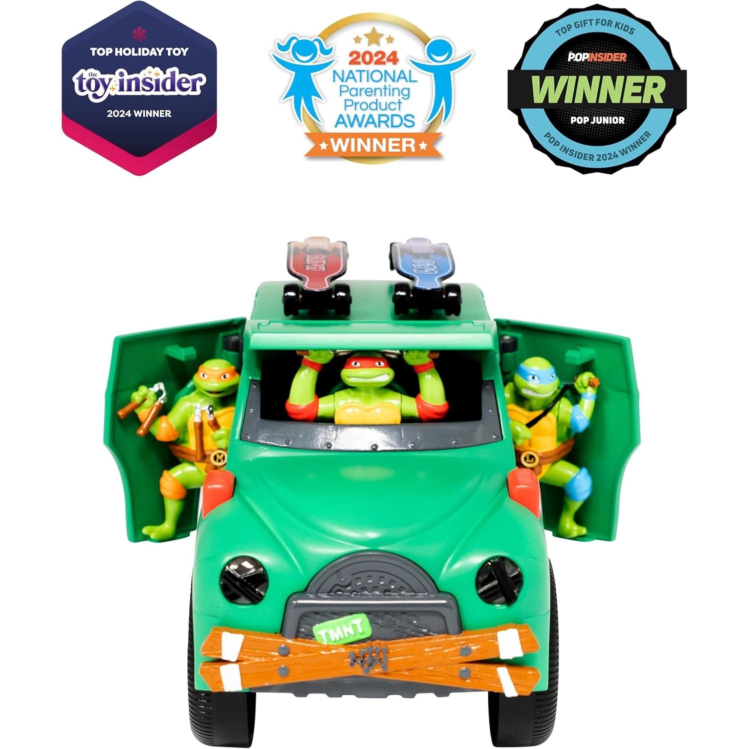 Teenage Mutant Ninja Turtles, Turtle Party Cruiser w/Lights and Sounds, Vintage Styling, Interactive Play, Ages 3+