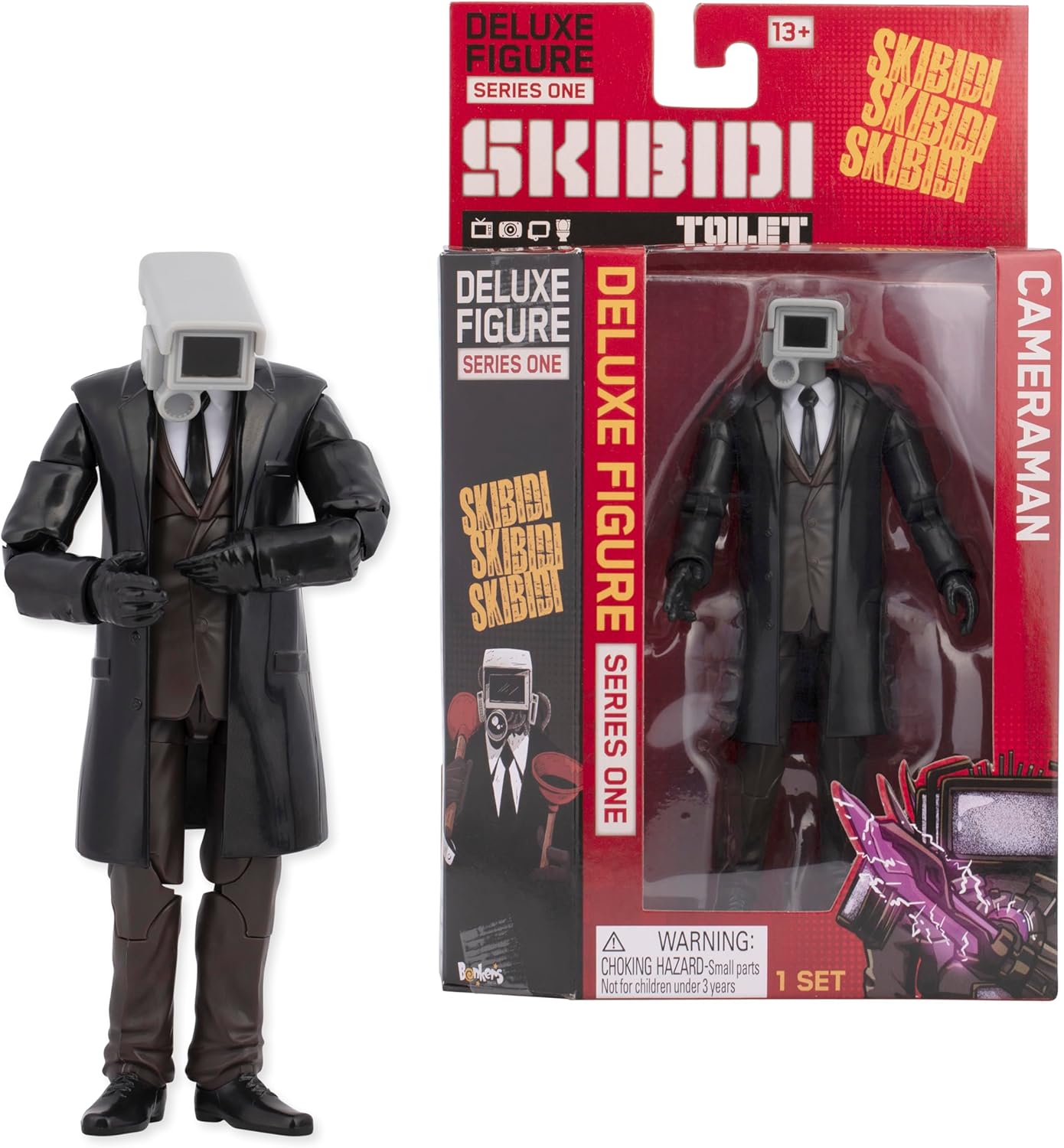 SKIBIDI Toilet Deluxe 6 inch Figure, Cameraman Collectible Figure, Officially Licensed Toilet Merch