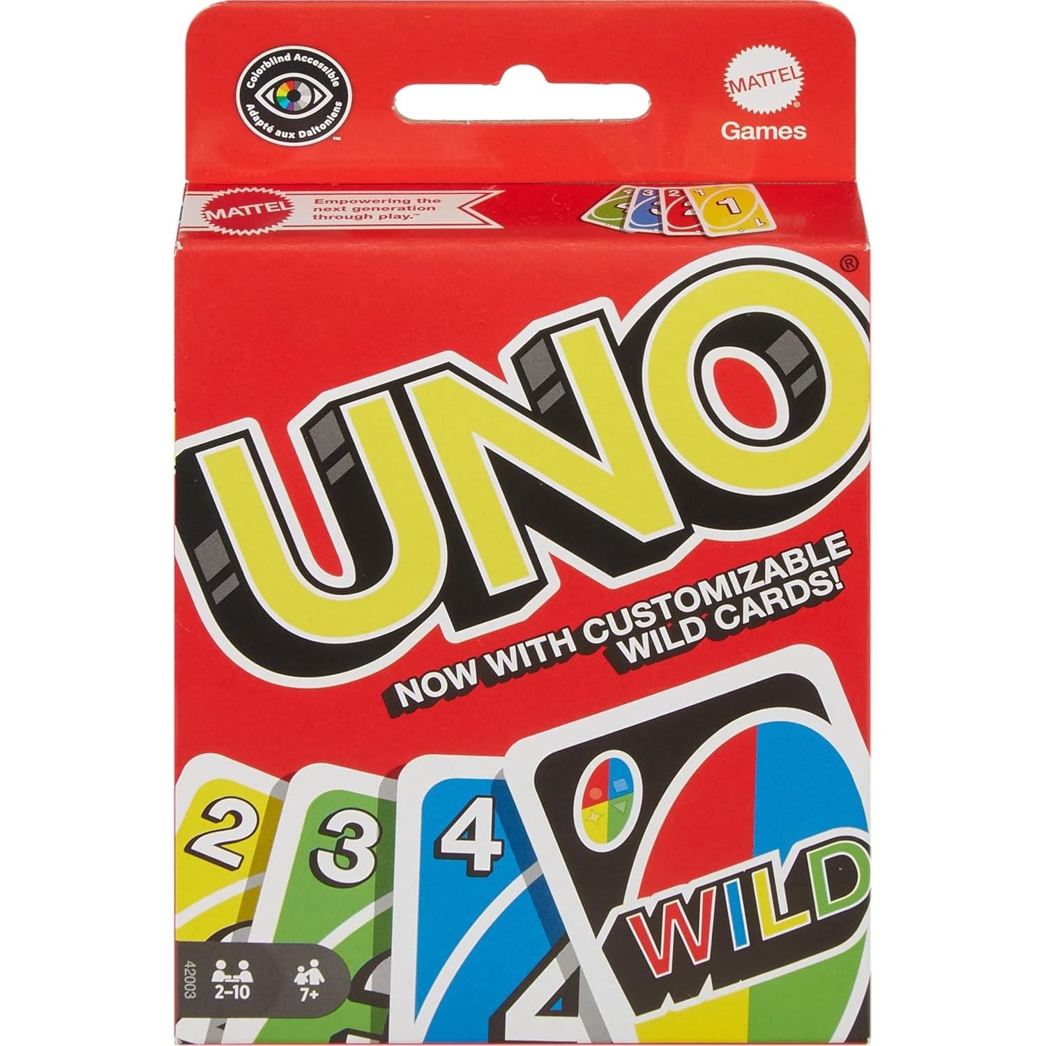 Mattel Games UNO Color & Number Matching Card Game for 2-10 Players Ages 7Y+