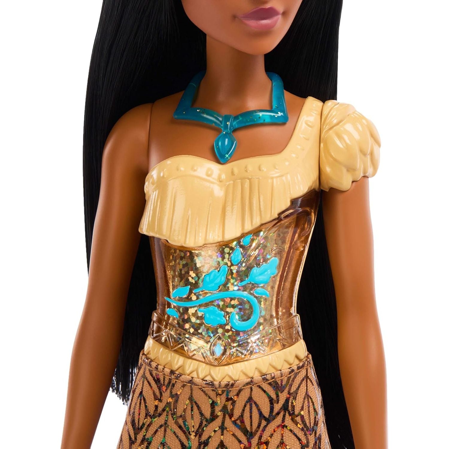 Mattel Disney Princess Pocahontas Doll in Sparkling Fashion with Removable Skirt, Necklace and Shoes, Posable & Collectible, Inspired by Movie