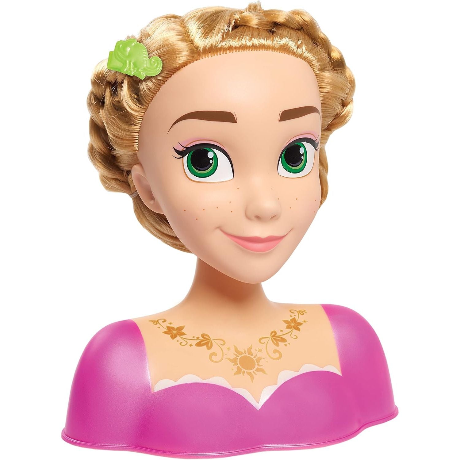 Disney Princess Rapunzel Styling Head, Blonde Hair, 10 Piece Pretend Play Set, Tangled, Kids Toys for Ages 3 Up by Just Play