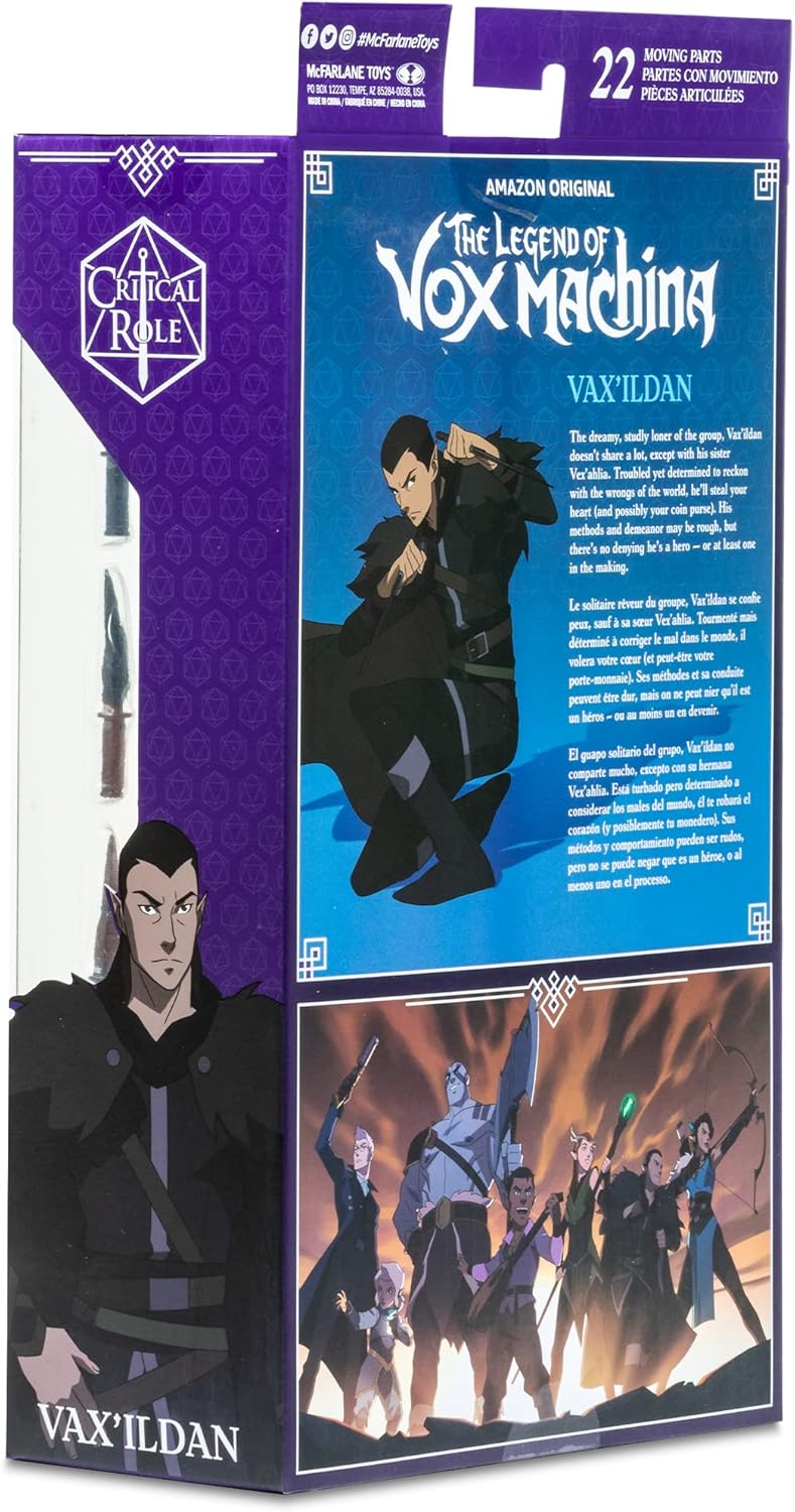 McFarlane Toys Critical Role 7IN Figures WV2 - Campaign 1 VOX Machina - VAX’ILDAN