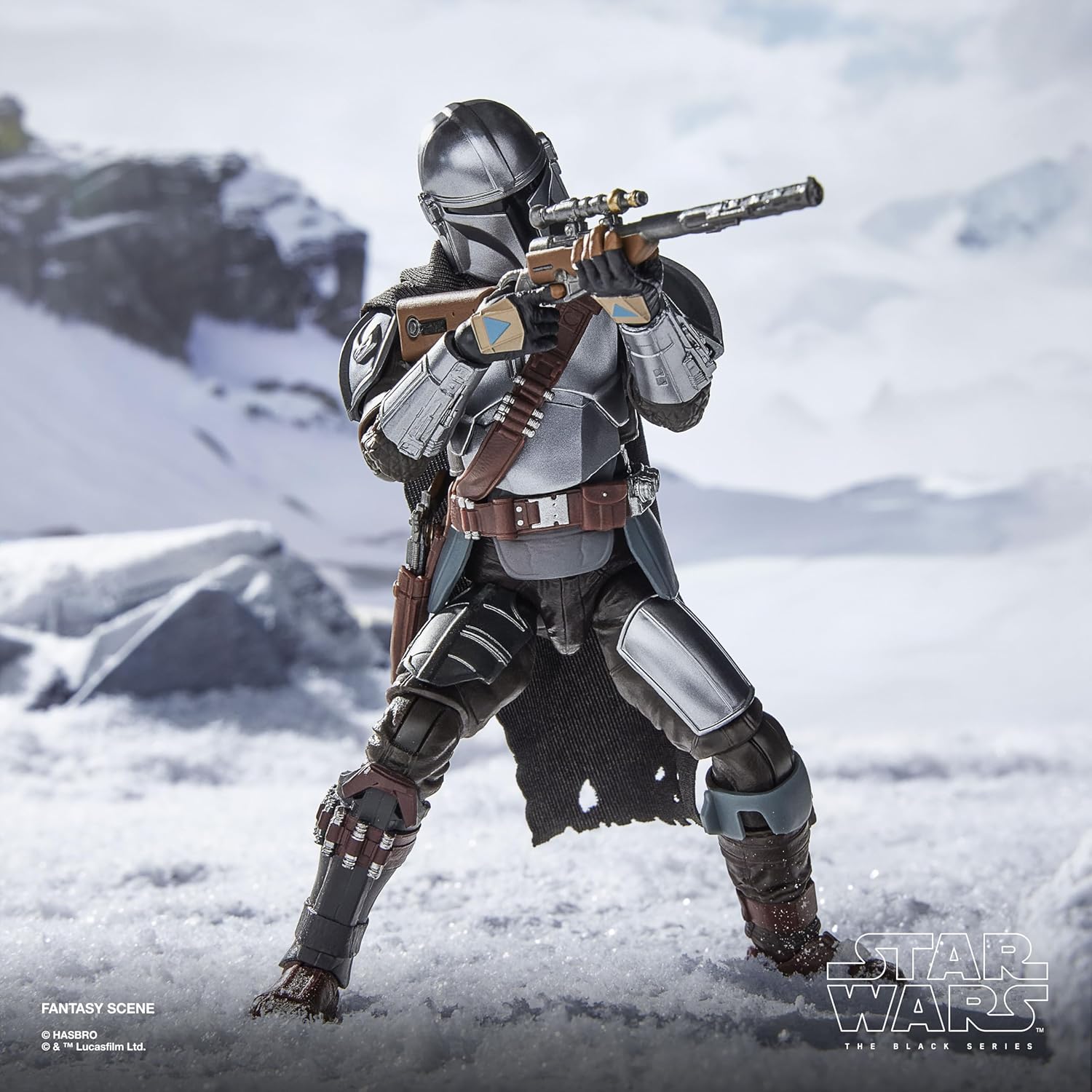 STAR WARS The Black Series The Mandalorian & Grogu, The Mandalorian & Grogu Deluxe Collectible 6 Inch Action Figure Gift
