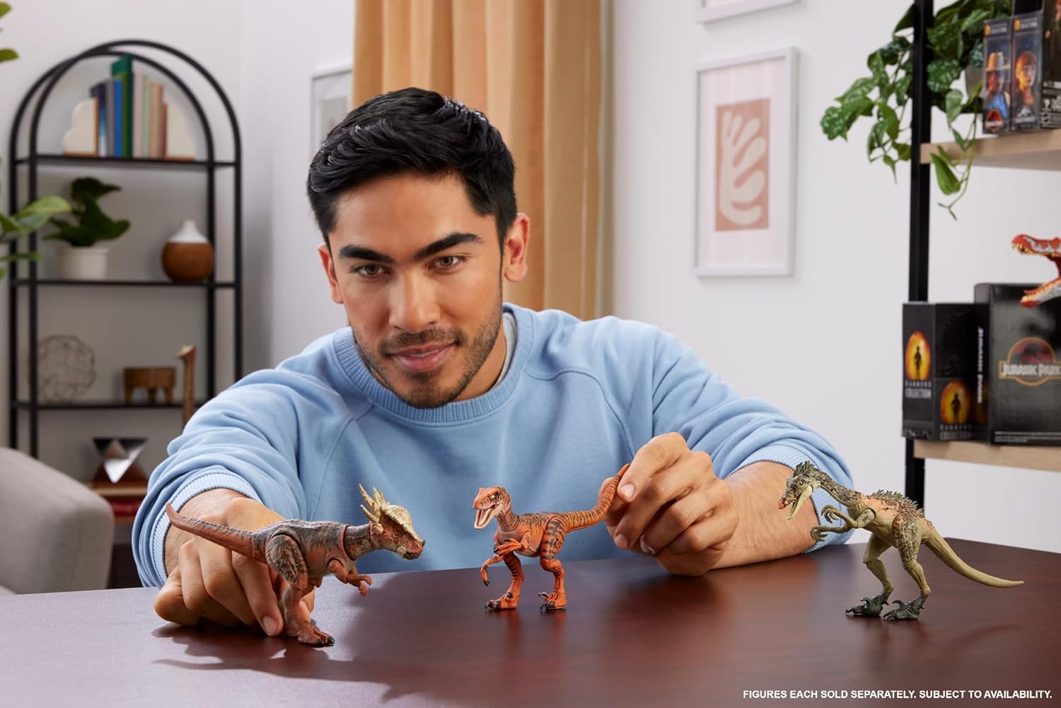 Mattel Jurassic World Hammond Collection Dinosaur Action Figure Toy Troodon Species, Premium Movie Design Glass Eyes & 14 Points Articulation