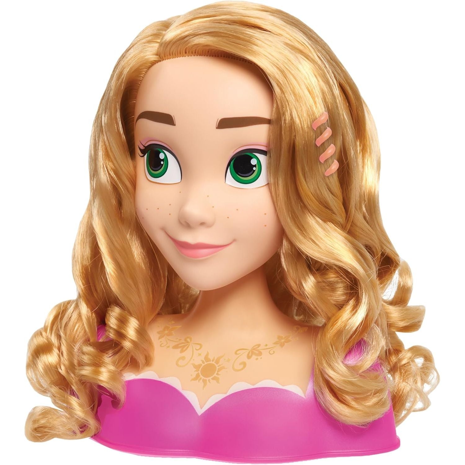 Disney Princess Rapunzel Styling Head, Blonde Hair, 10 Piece Pretend Play Set, Tangled, Kids Toys for Ages 3 Up by Just Play