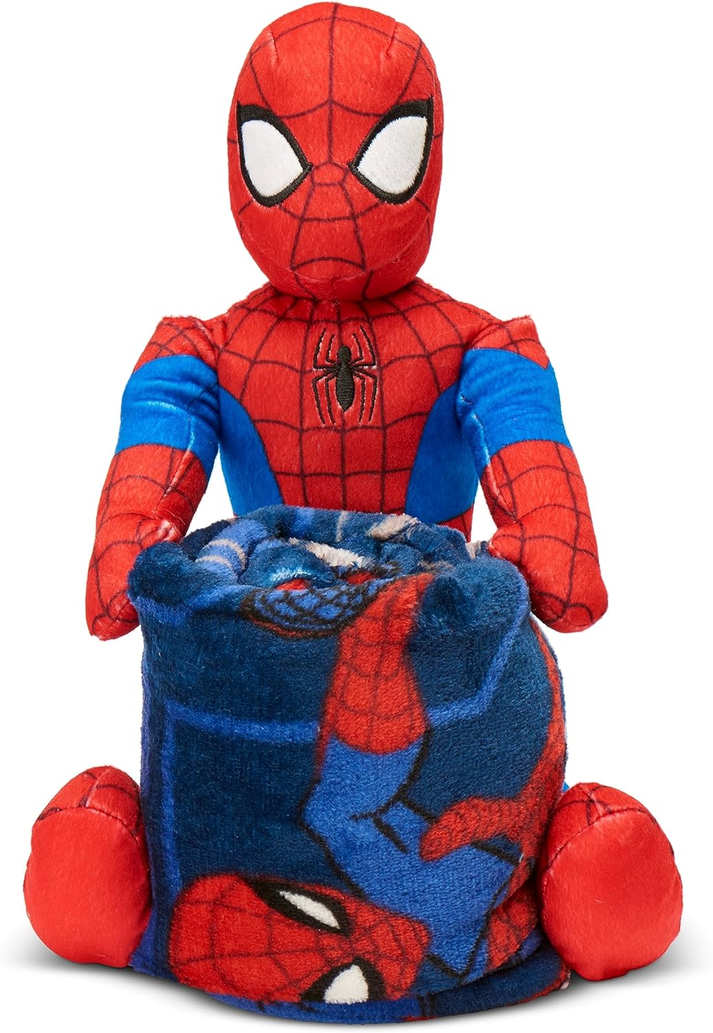 Northwest The Company Character Hugger Pillow & Silk Touch Throw Blanket Set, 40" x 50", Spider-Man - Fearless Spidey