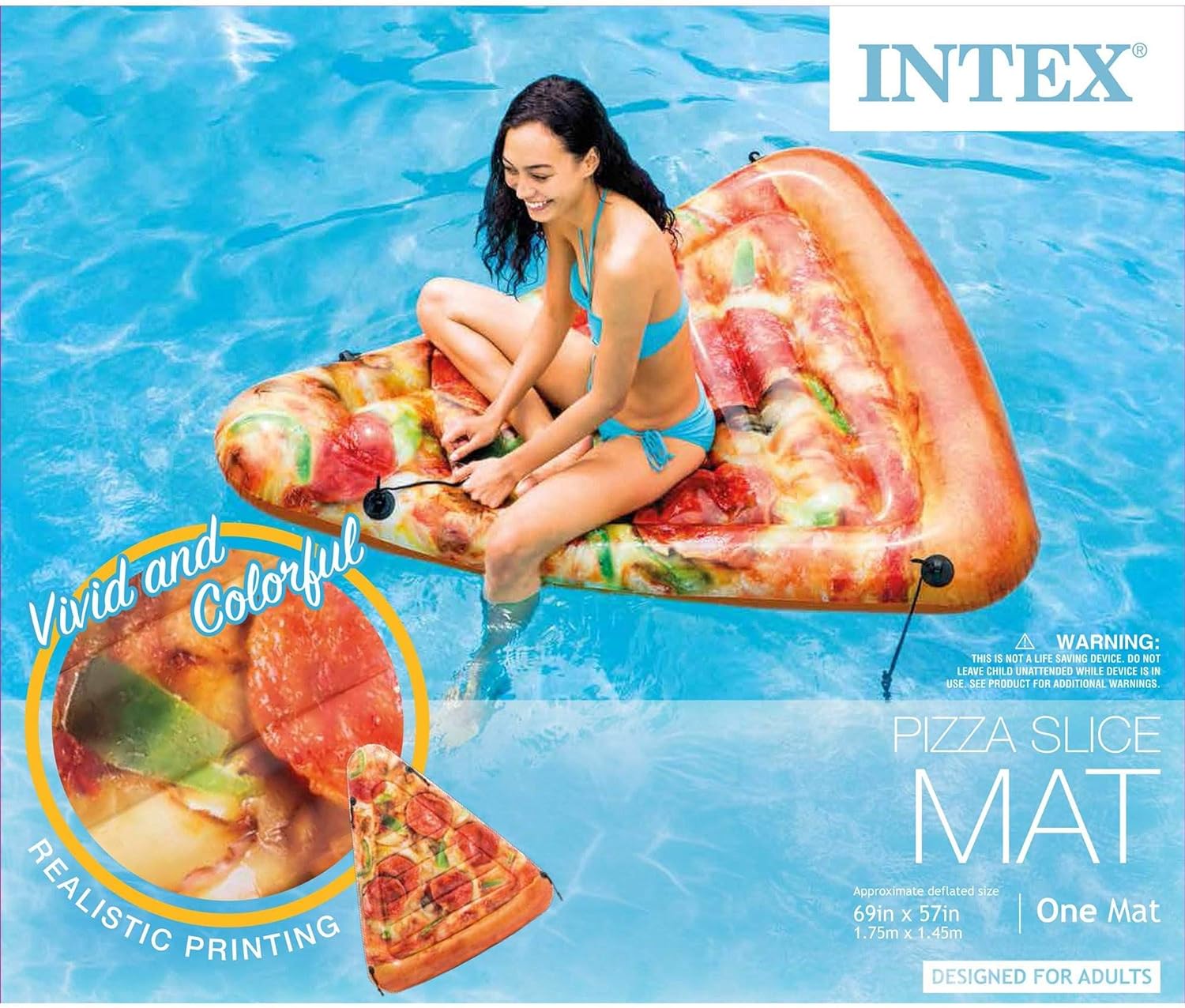 Intex Pizza Slice Mat, Multi-Colored (58752EP)