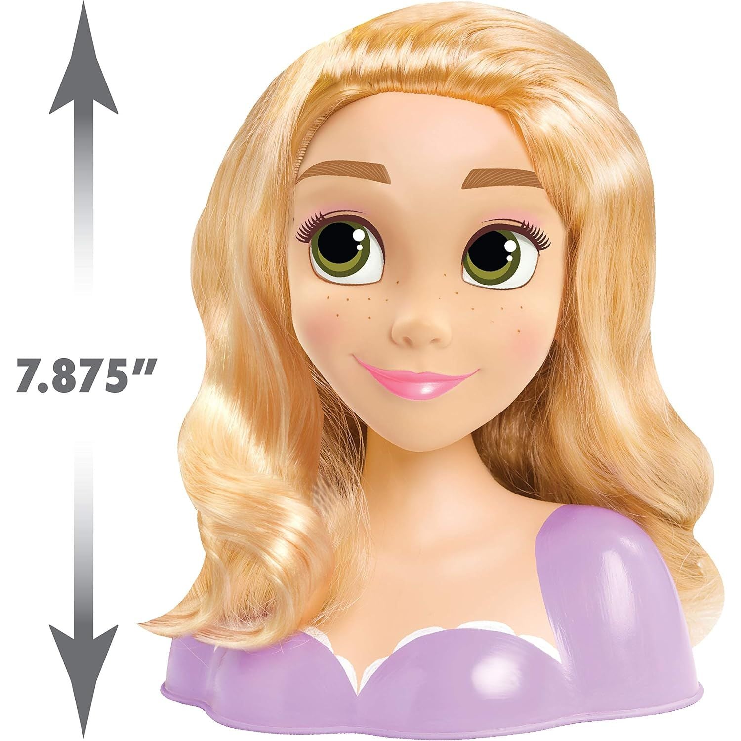 Disney Princess Rapunzel Styling Head, Blonde Hair, 10 Piece Pretend Play Set, Tangled, Kids Toys for Ages 3 Up by Just Play