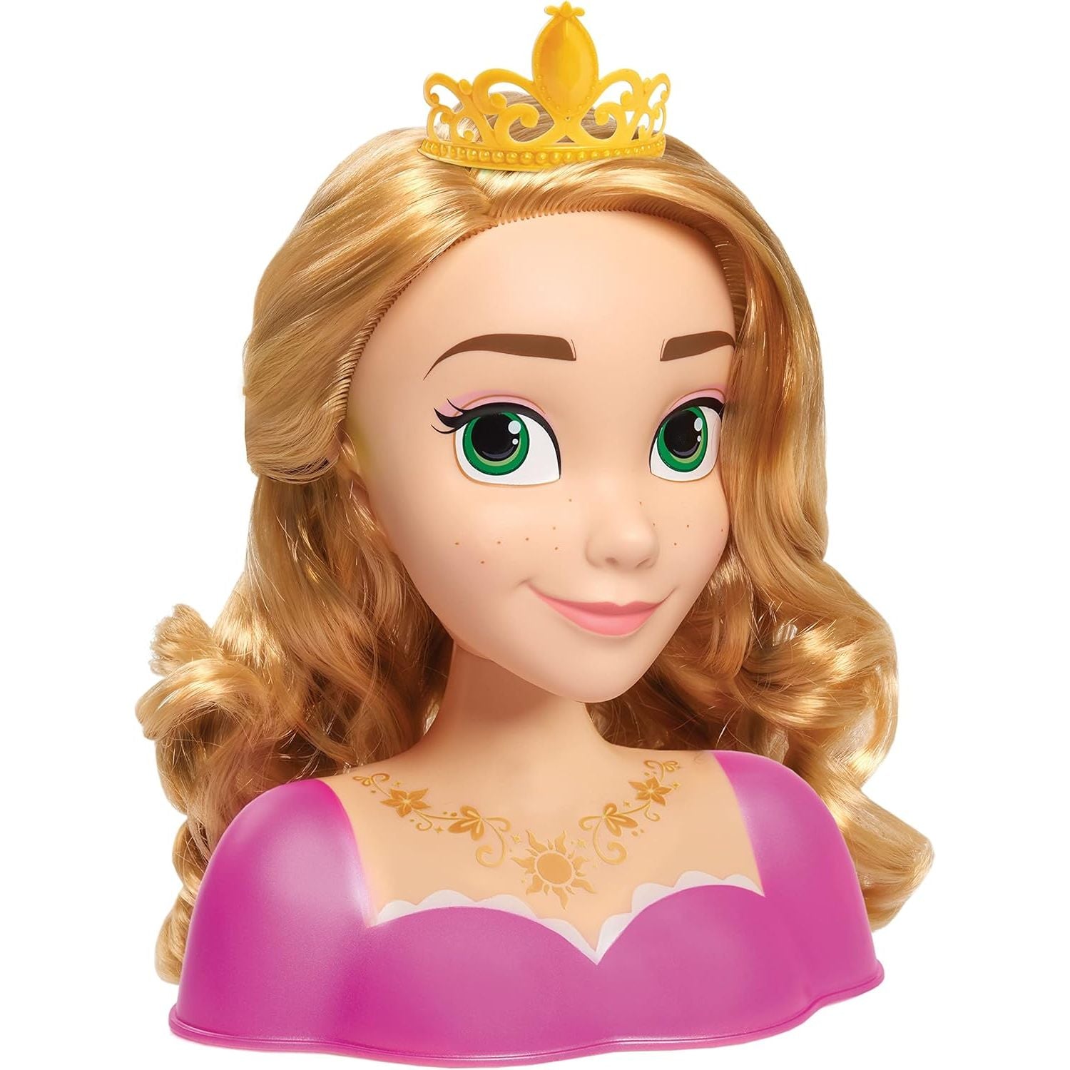 Disney Princess Rapunzel Styling Head, Blonde Hair, 10 Piece Pretend Play Set, Tangled, Kids Toys for Ages 3 Up by Just Play