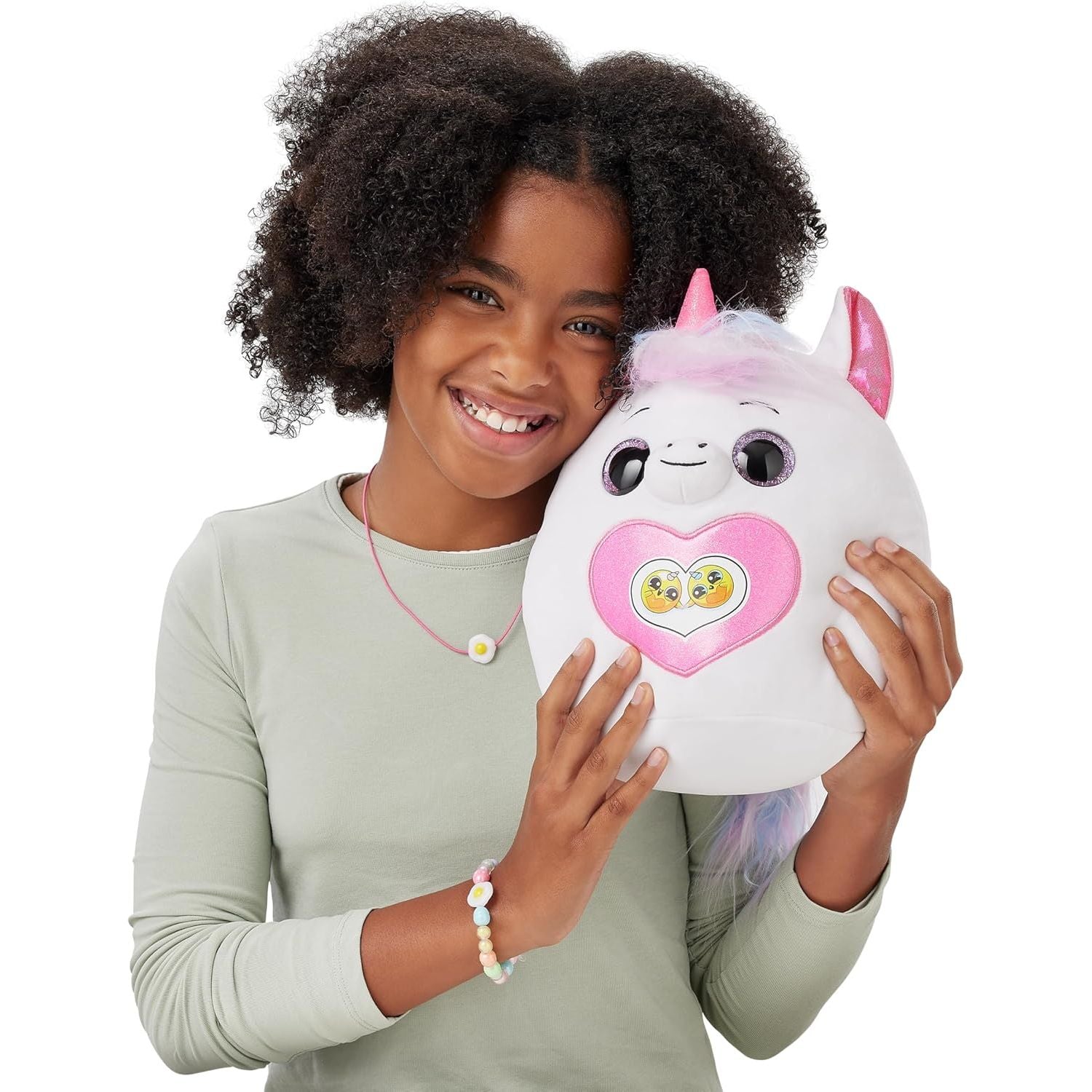 Rainbocorns Eggzania Surprise Mania Series 1 (Unicorn) by ZURU, Collectible Plush Stuffed Animal, Surprise Eggs, 5 Mini Eggs, Stickers, DIY Jewelry, Slime, Ages 3+ for Girls, Children