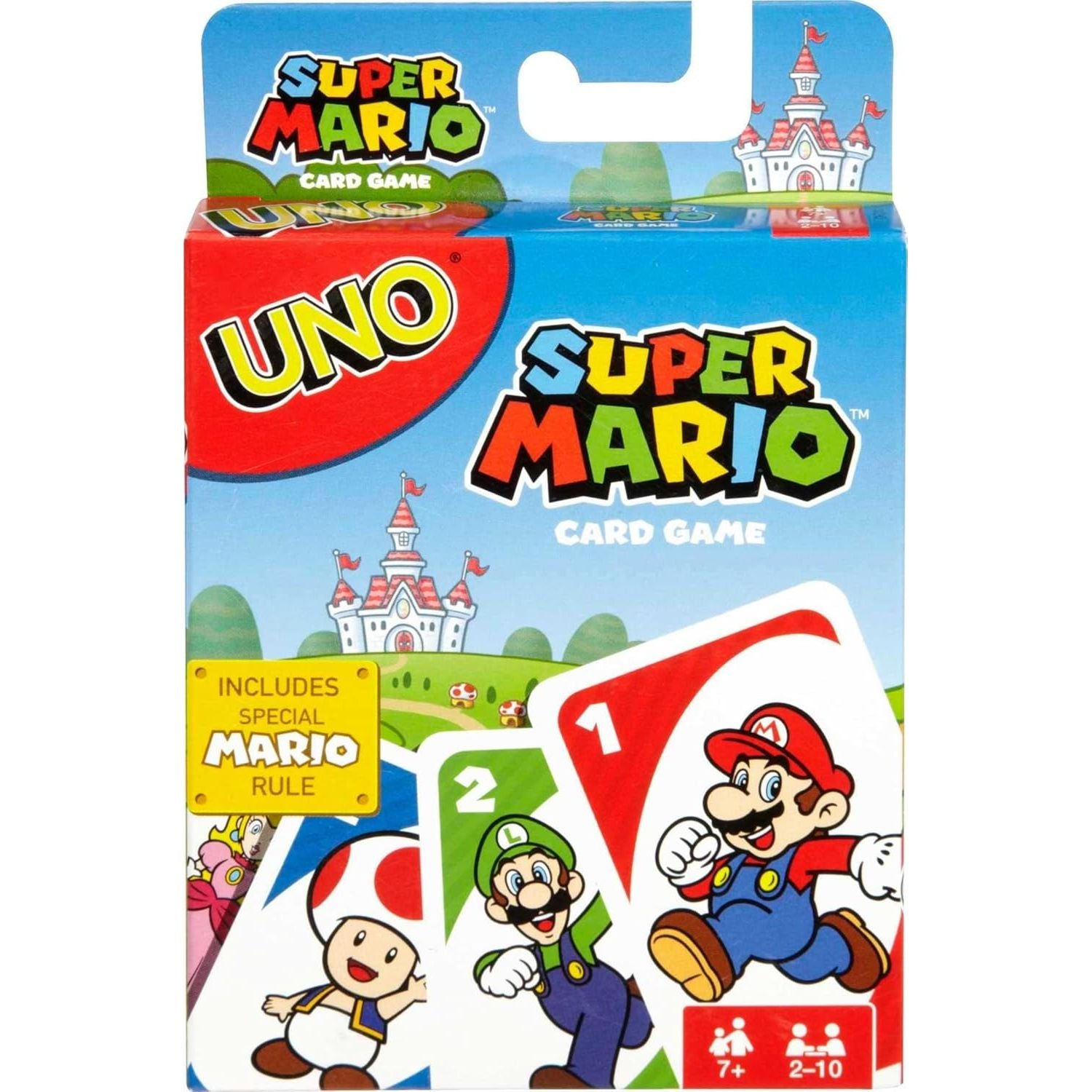 Mattel Games UNO Super Mario Card Game for Kids, Adults, Families & Game Nights, Themed Deck & Special Rule for 2 to 10 Players