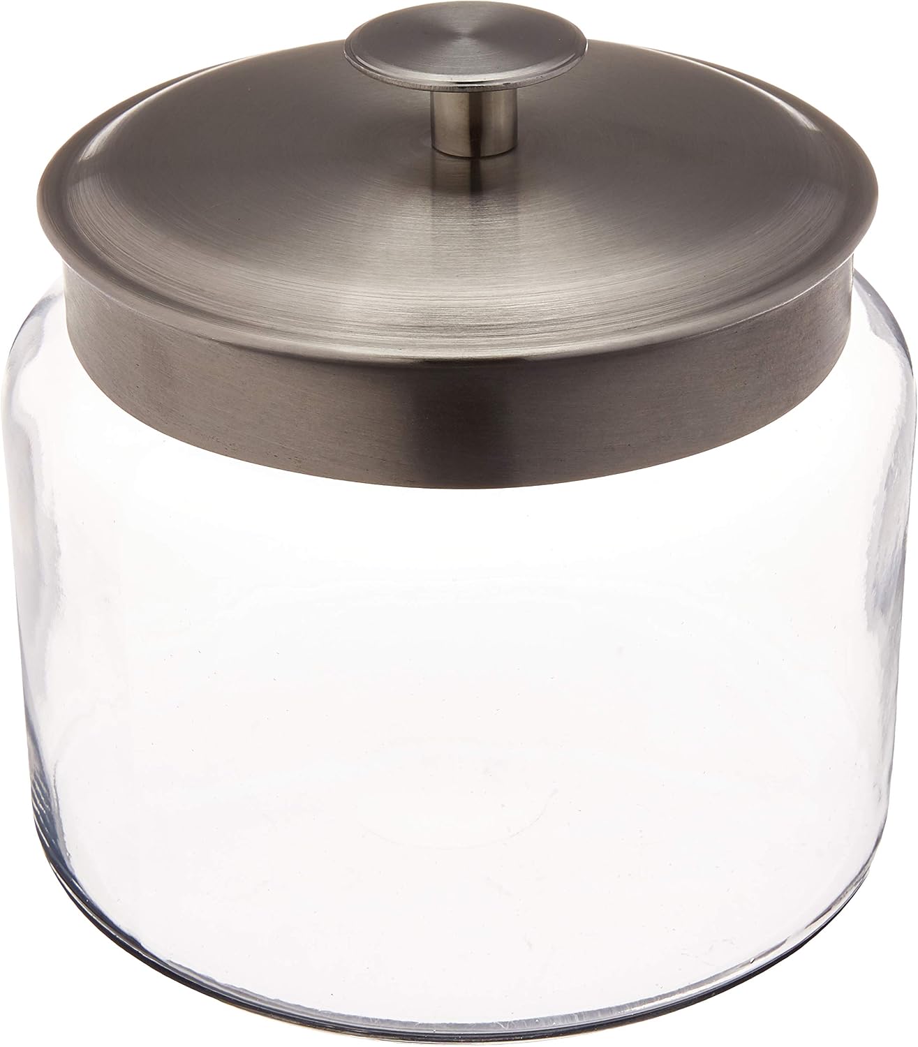 Anchor Montana Jar with Brushed Aluminum Metal Cover, 64 oz.
