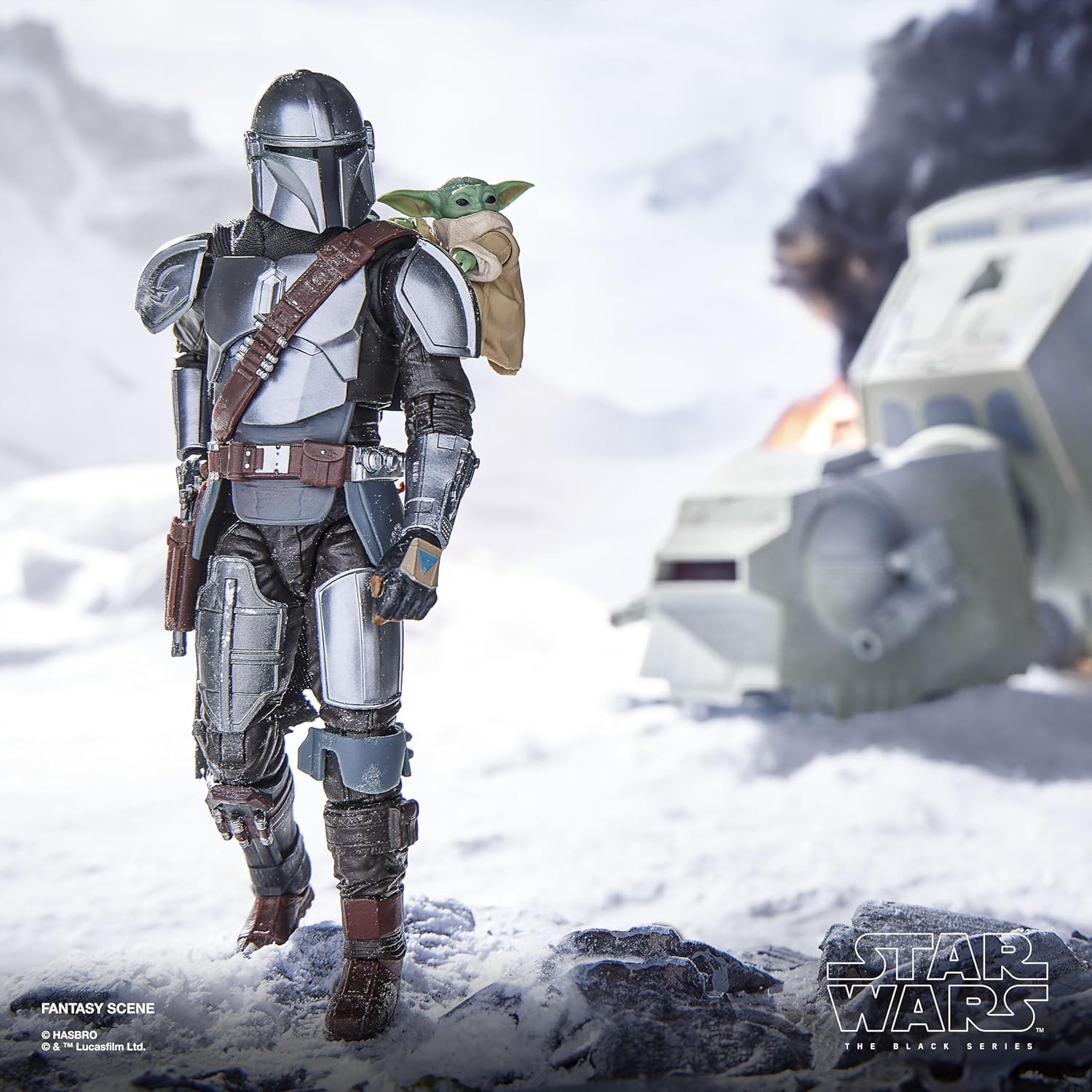 STAR WARS The Black Series The Mandalorian & Grogu, The Mandalorian & Grogu Deluxe Collectible 6 Inch Action Figure Gift