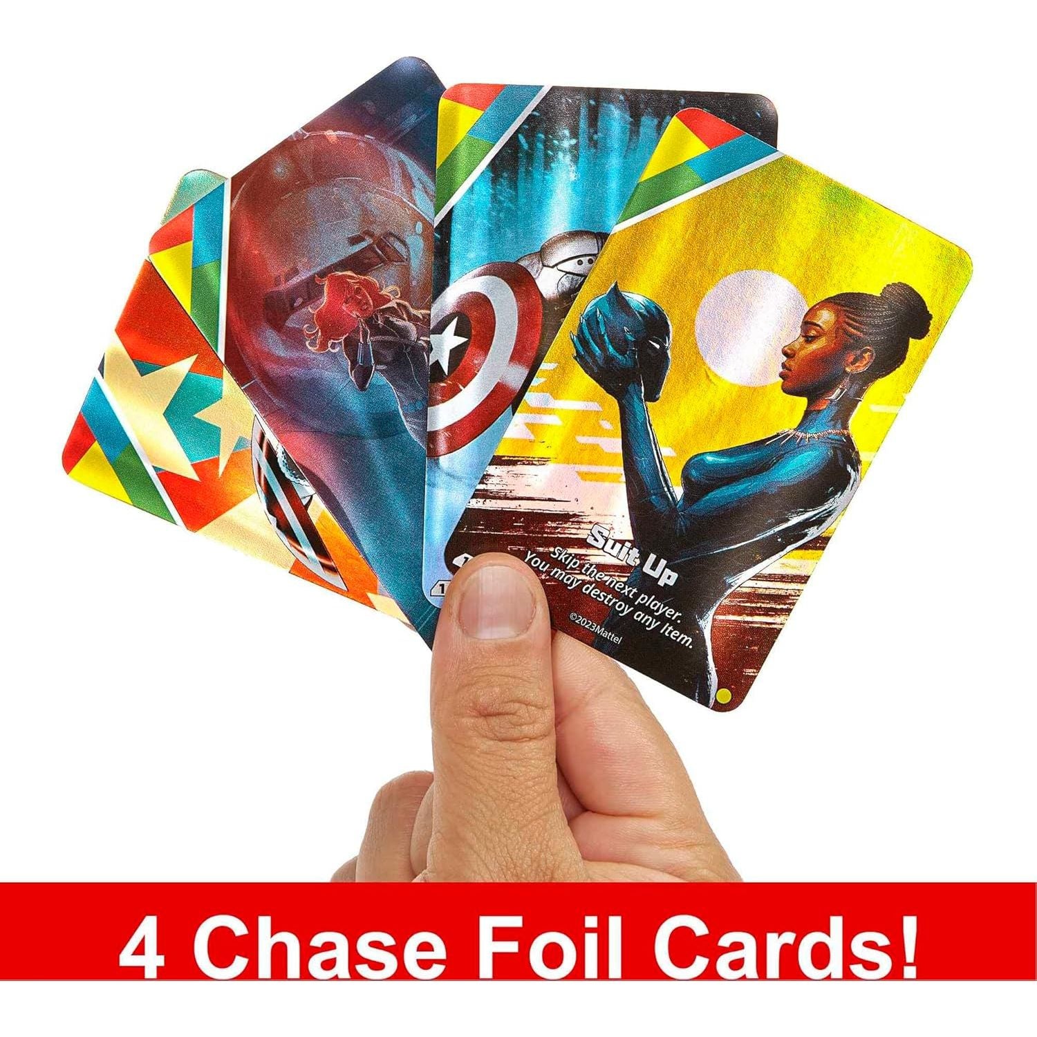 Mattel Games UNO Ultimate Marvel Card Game with 4 Character Decks, 4 Collectible Foil Cards & Special Rules, 2-4 Players, 2nd Edition