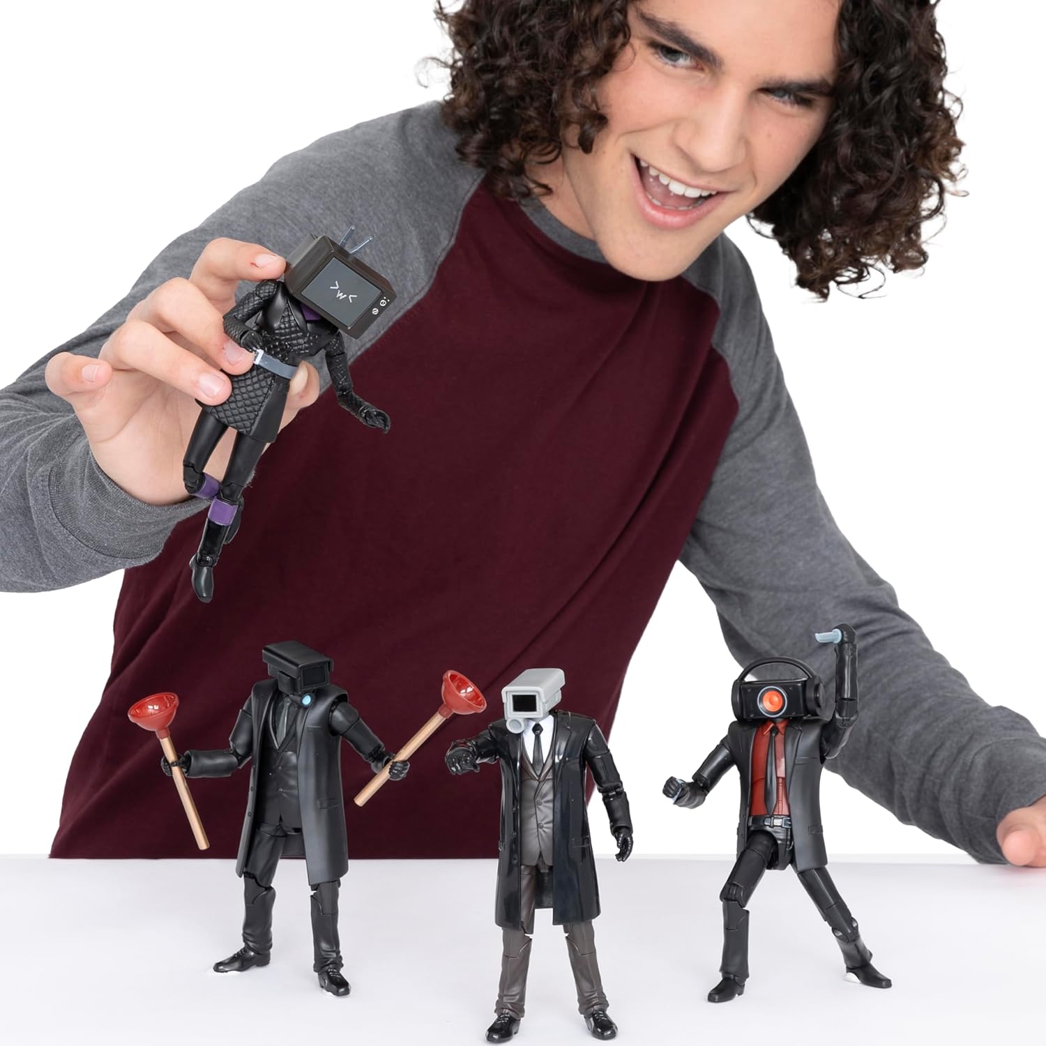 SKIBIDI Toilet Deluxe 6 inch Figure, Cameraman Collectible Figure, Officially Licensed Toilet Merch