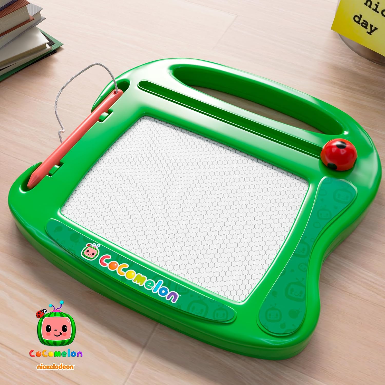 Lollipop Magnetic Board Cocomelon Travel Sketcher | Drawing Pad for Kids with Magnetic Pen - Creative Play on the Go Great Cocomelon Toys for Girls and Boys