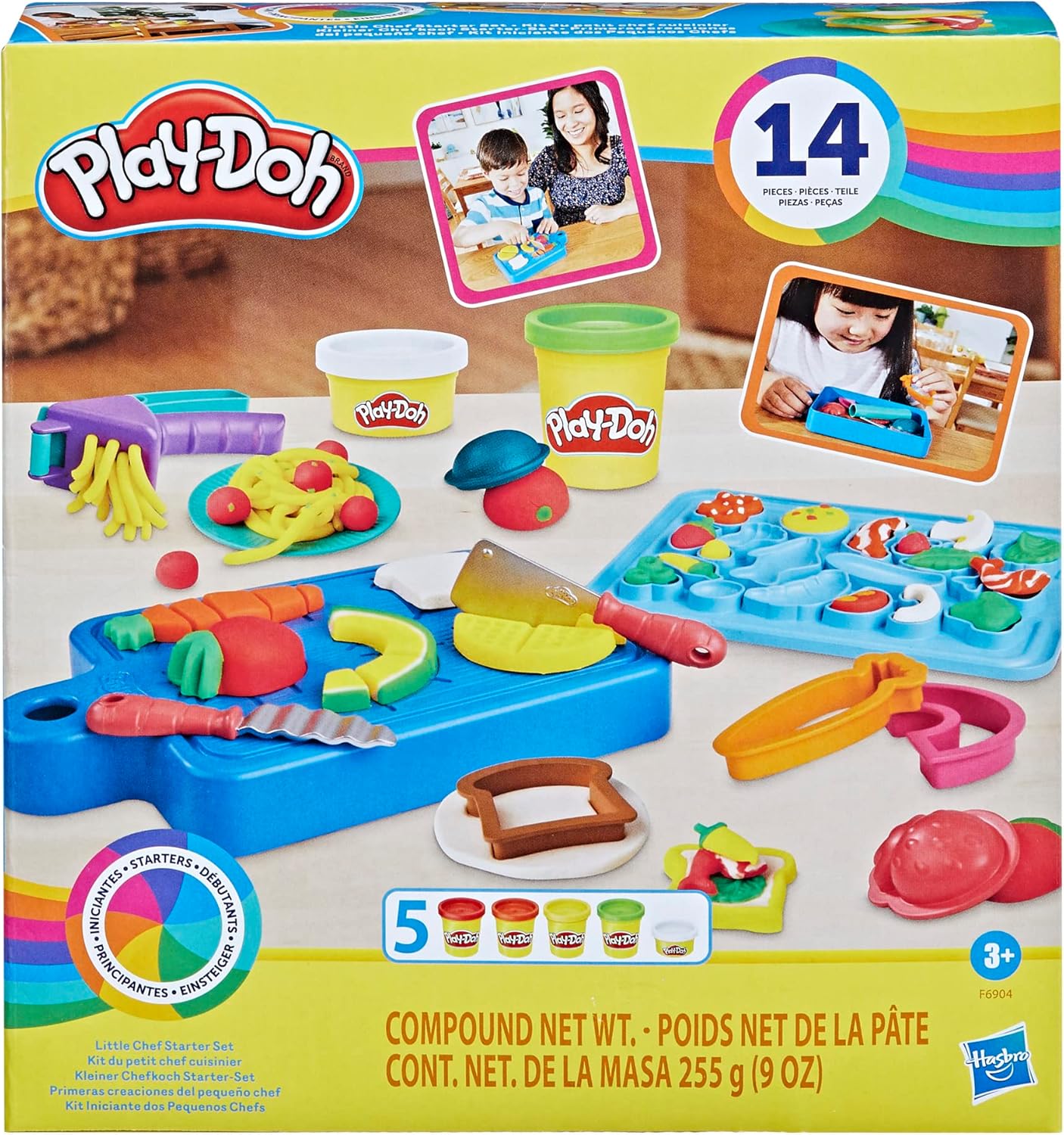 Play-Doh Little Chef Starter Set, 14 Play Kitchen Accessories, Kids Toys for 3 Year Olds and Up, Preschool Crafts