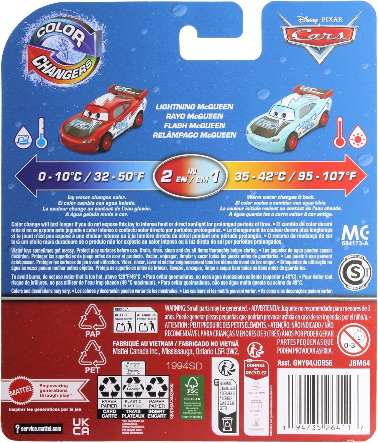 Disney Cars 2024 Color Changers GRC Global Racers Cup Lightning McQueen