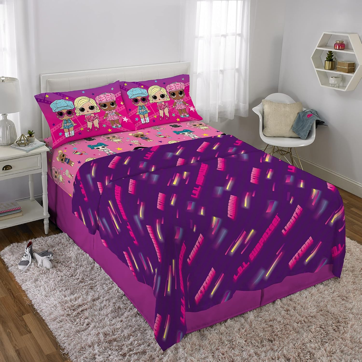 Franco Kids Bedding Super Soft Microfiber Sheet Set, Full, LOL Surprise