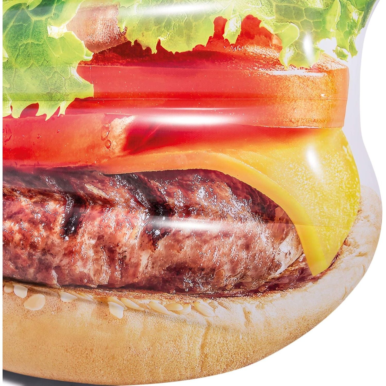 Intex Juicy Hamburger Inflatable Island, 53" X 50" X 9"