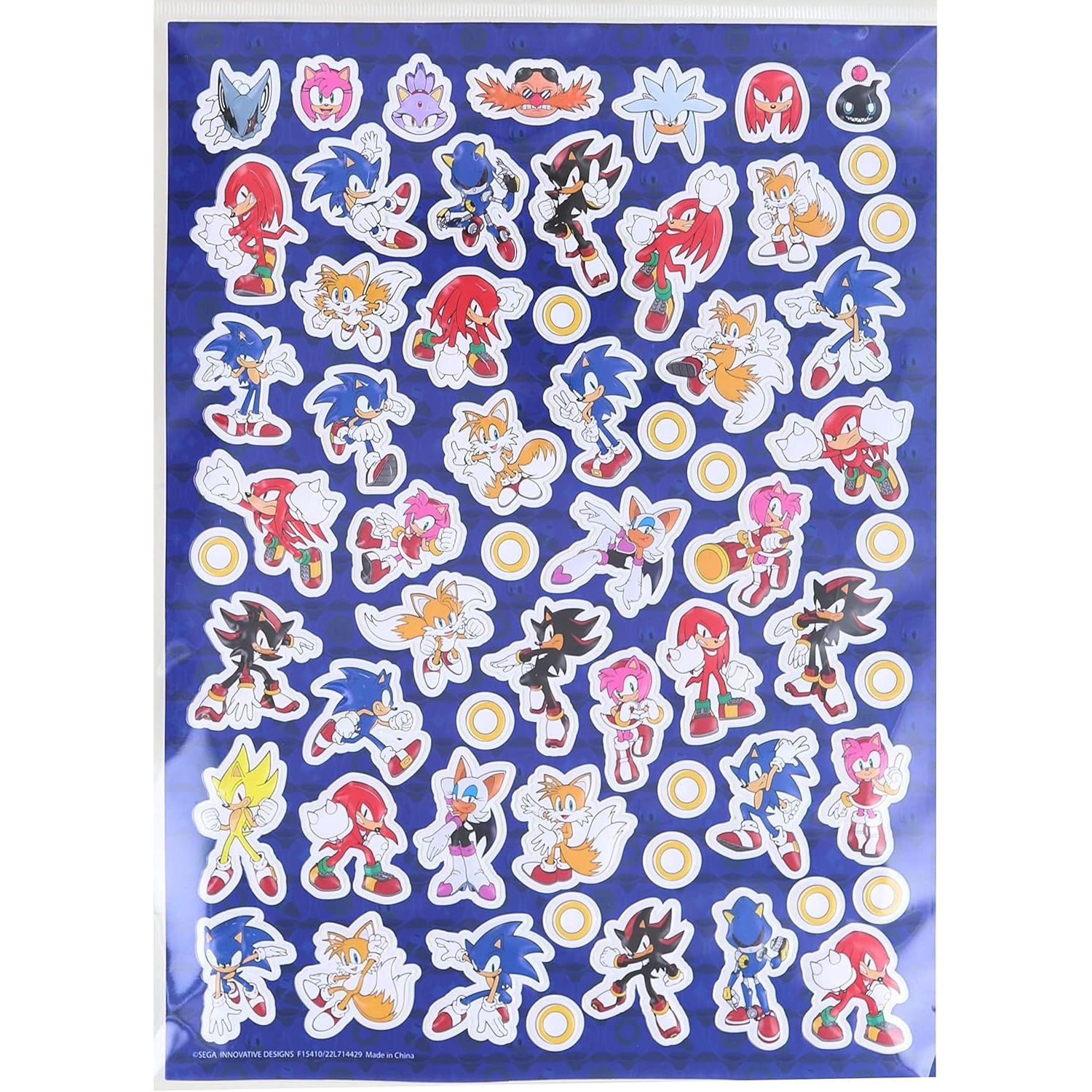 Sonic The Hedgehog Raised Sticker Sheet