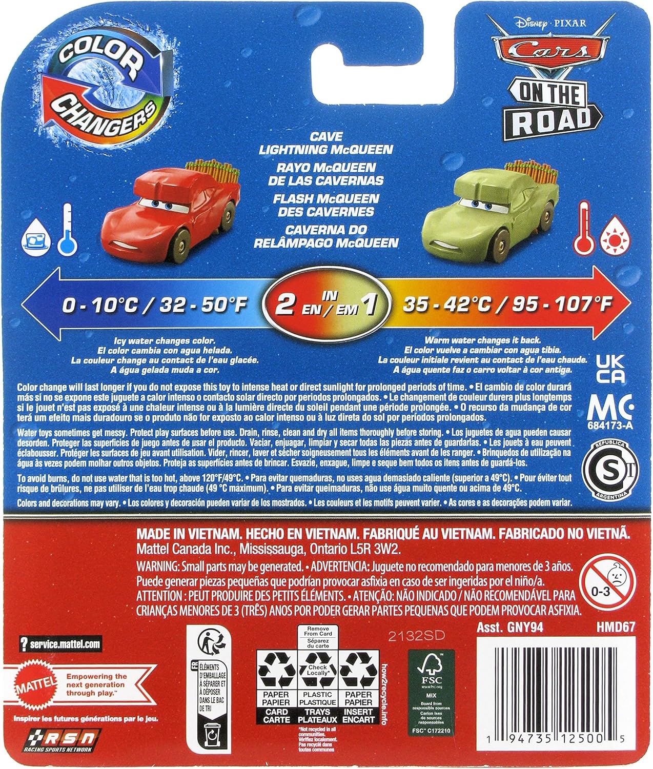 Disney Cars Toys Color Changers 2022 Cars On The Road Cave Lightning McQueen