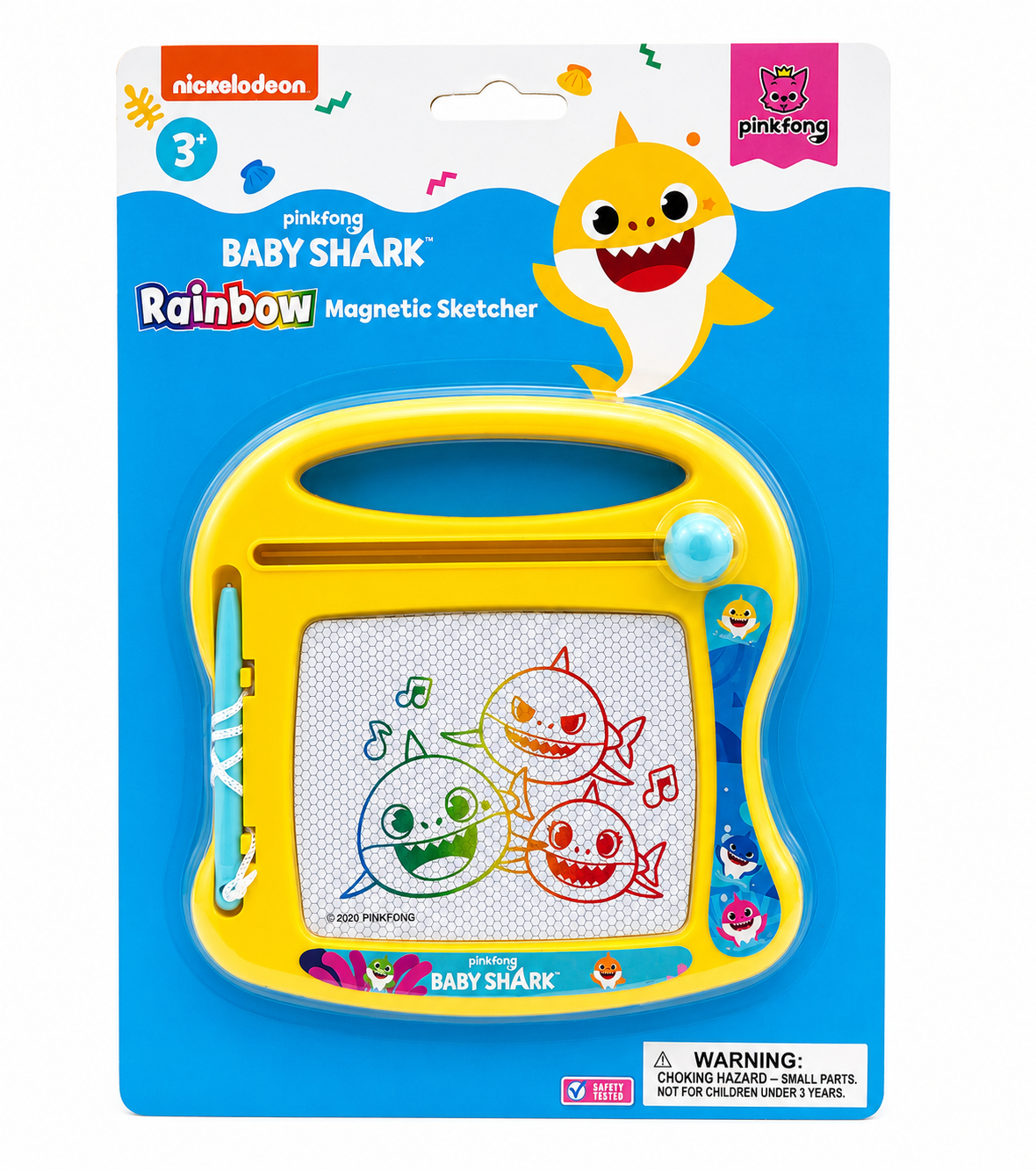 Baby Shark Rainbow Magnetic Sketcher Travel Drawing Board with Stylus for Kids Ages 3+