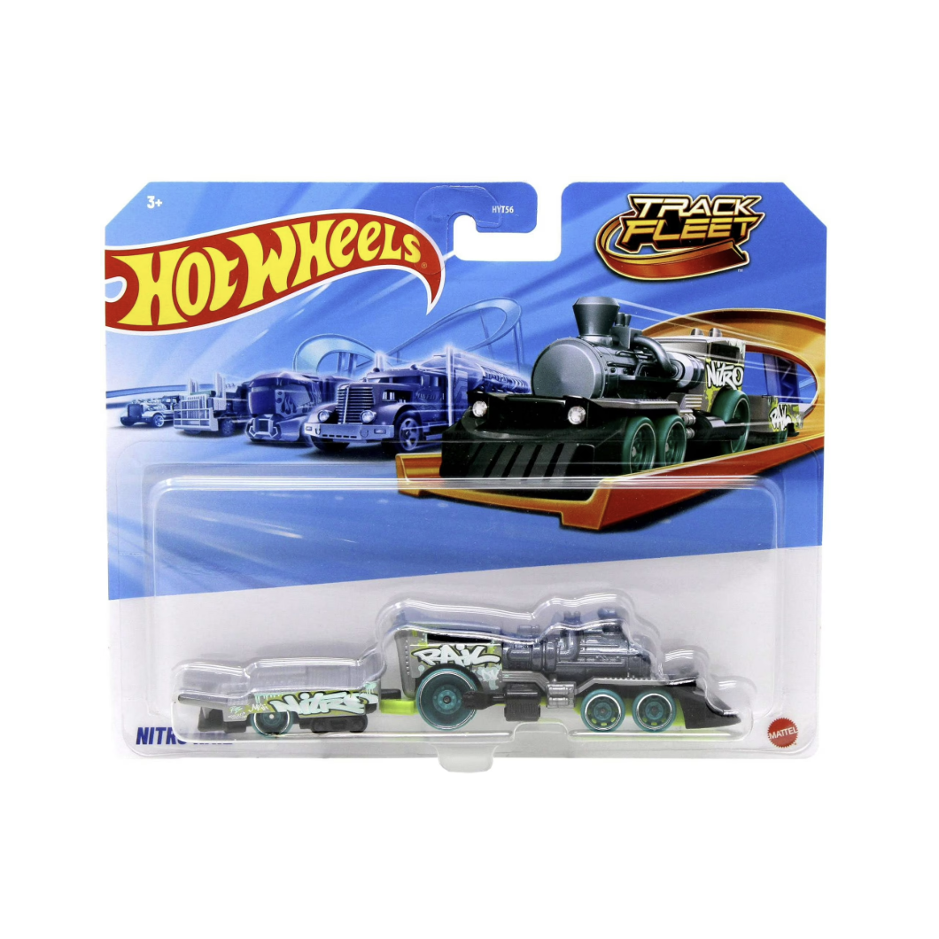 Hot Wheels Track Fleet Nitro Rail Die Cast Car (Grey)