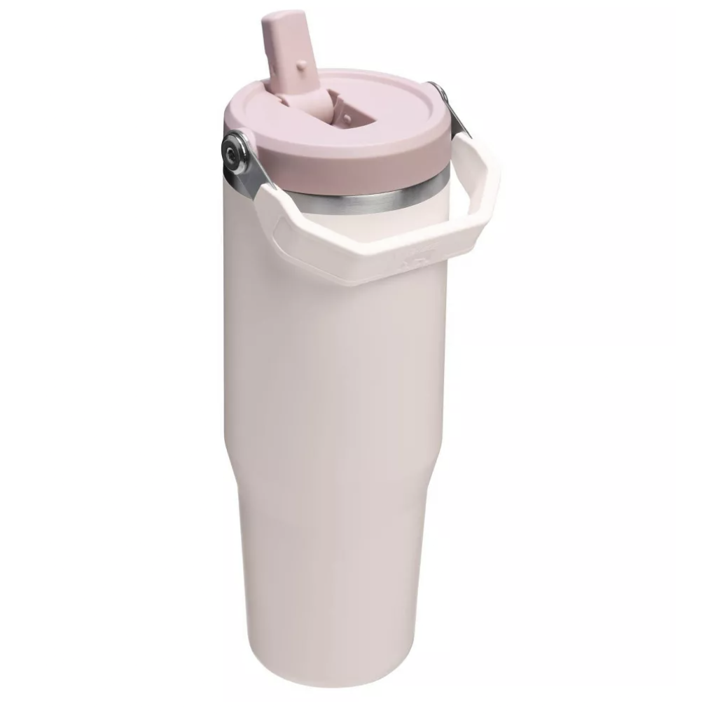 Stanley 30 oz Stainless Steel Ice Flow 2.0 Flip Straw Tumbler Rose Quartz