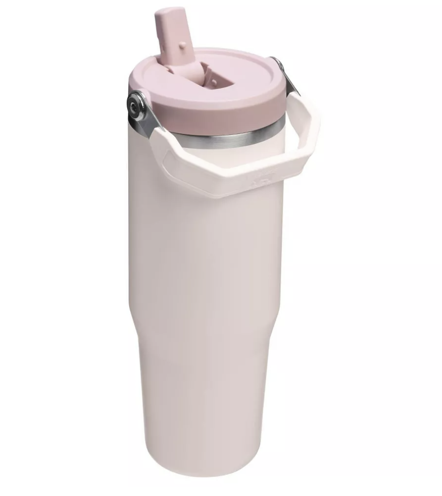 Stanley 30 oz Stainless Steel Ice Flow 2.0 Flip Straw Tumbler Rose Quartz