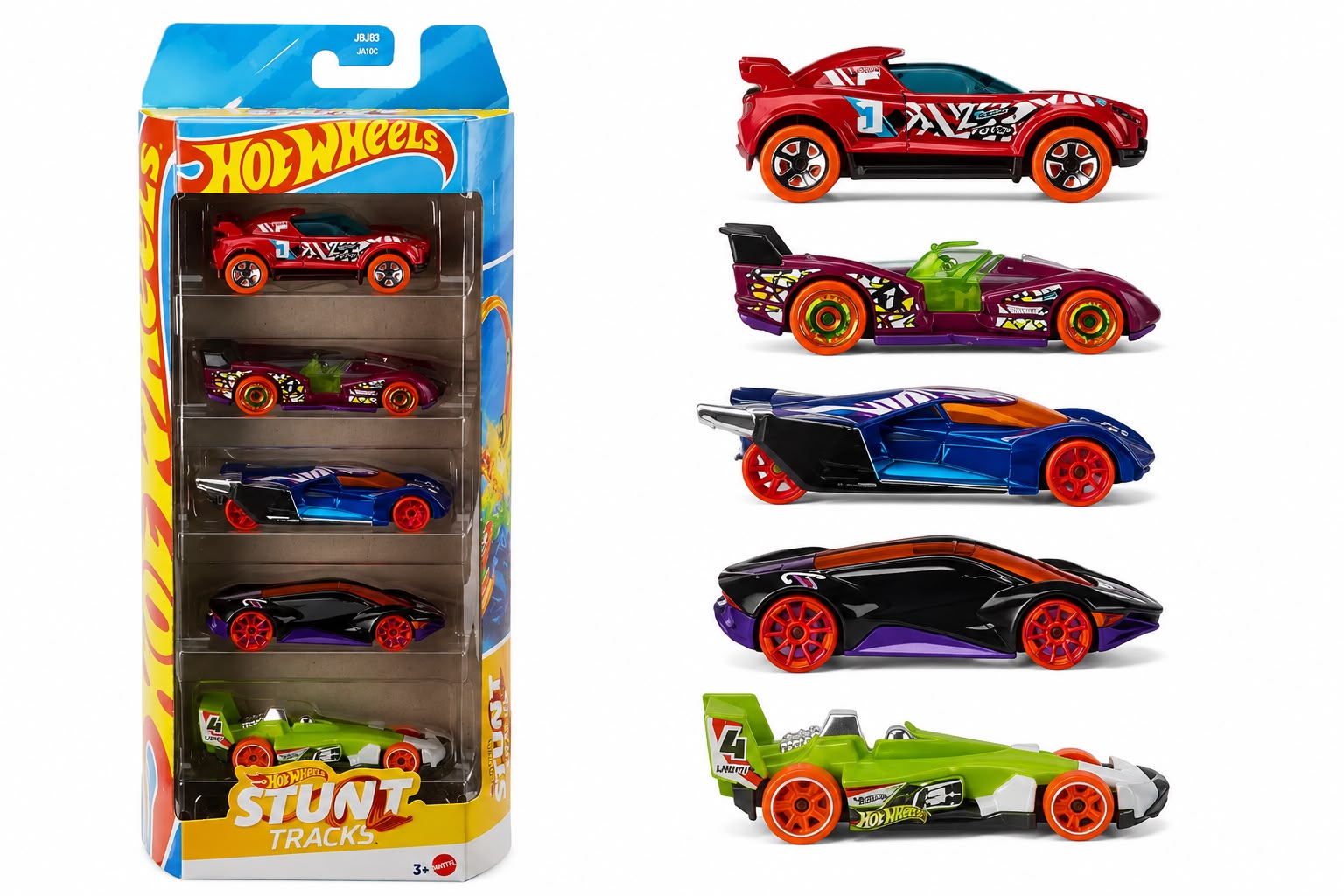 Hot Wheels Stunt tracks - Toy Cars, Set of 5 1:64 Scale Die-Cast Vehicles Inspired By & Seen in the Fast Movies (Copy) (Copy)